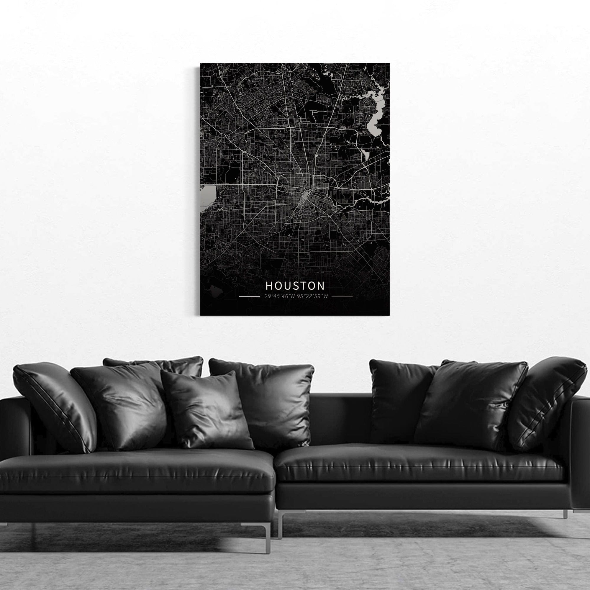 Houston City Map Canvas