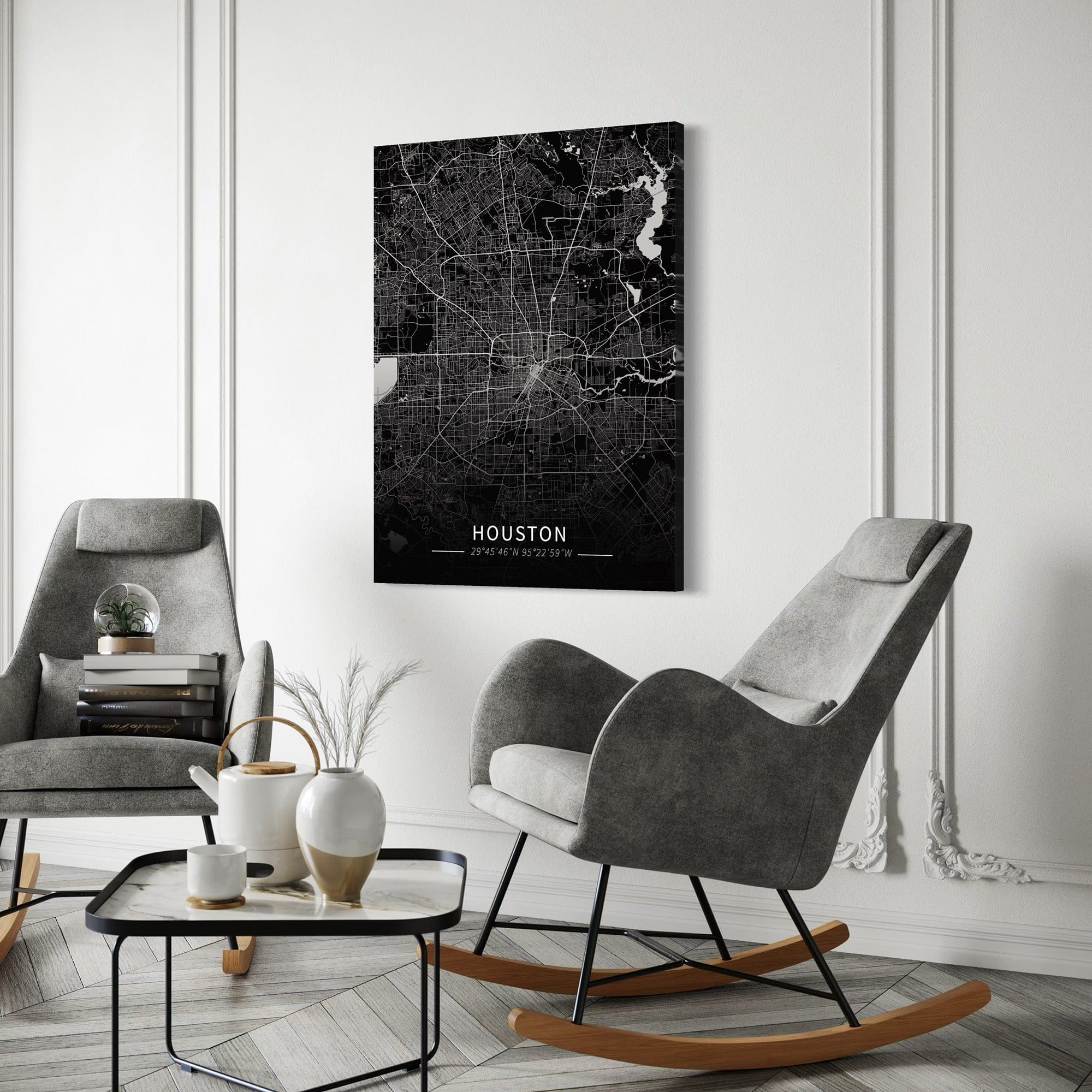 Houston City Map Canvas