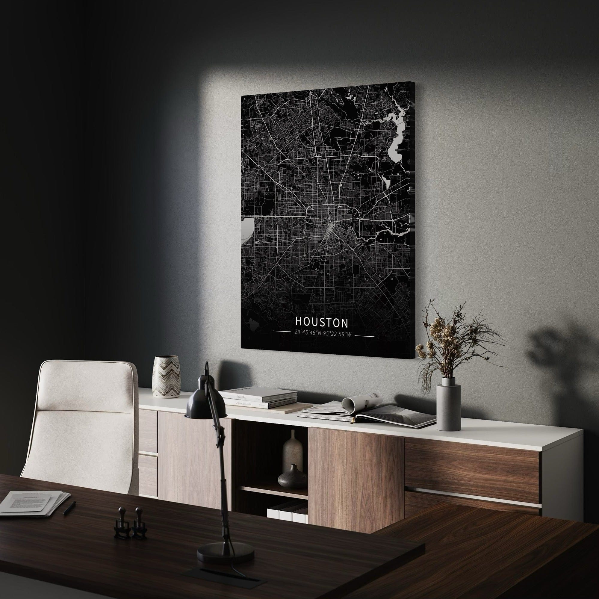 Houston City Map Canvas