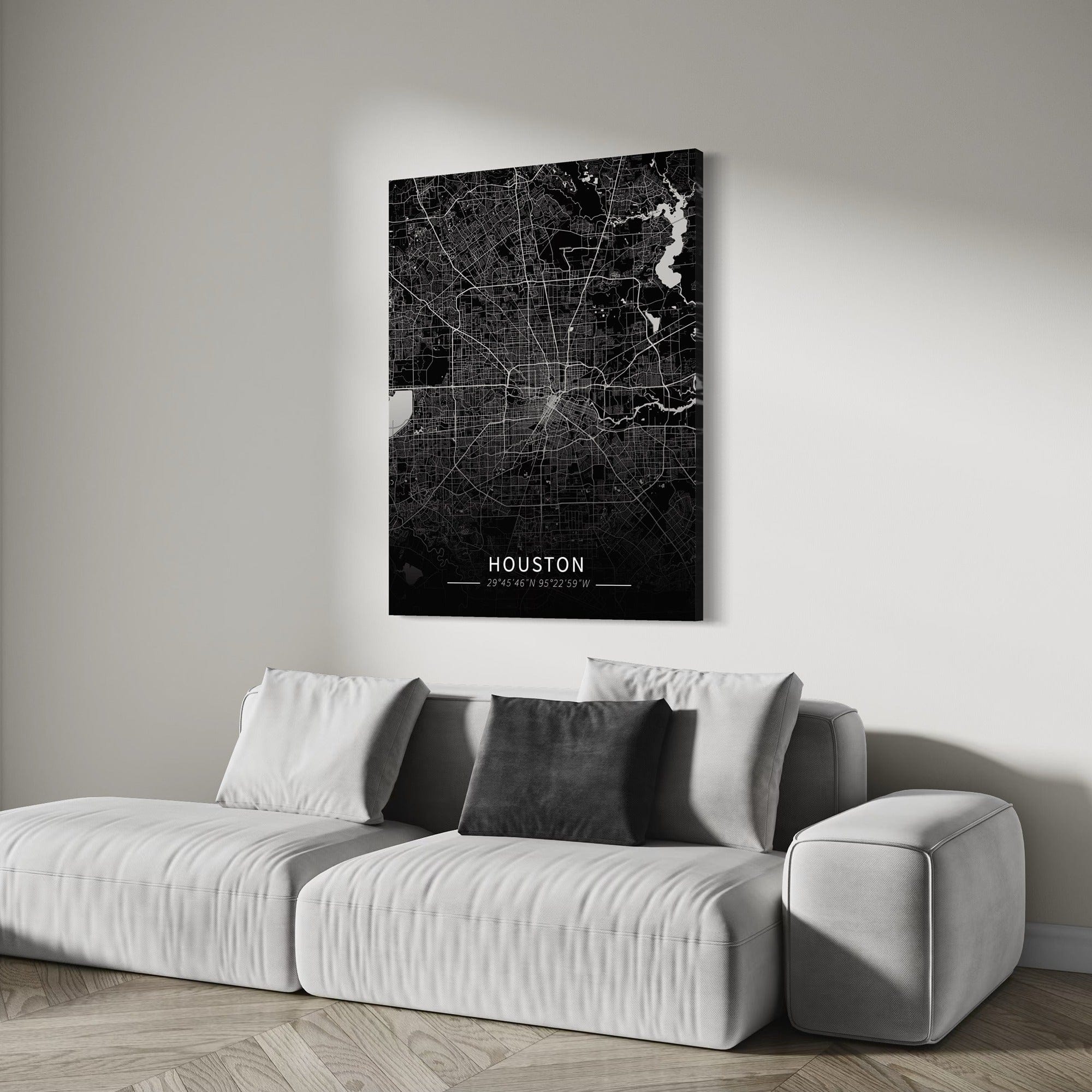 Houston City Map Canvas