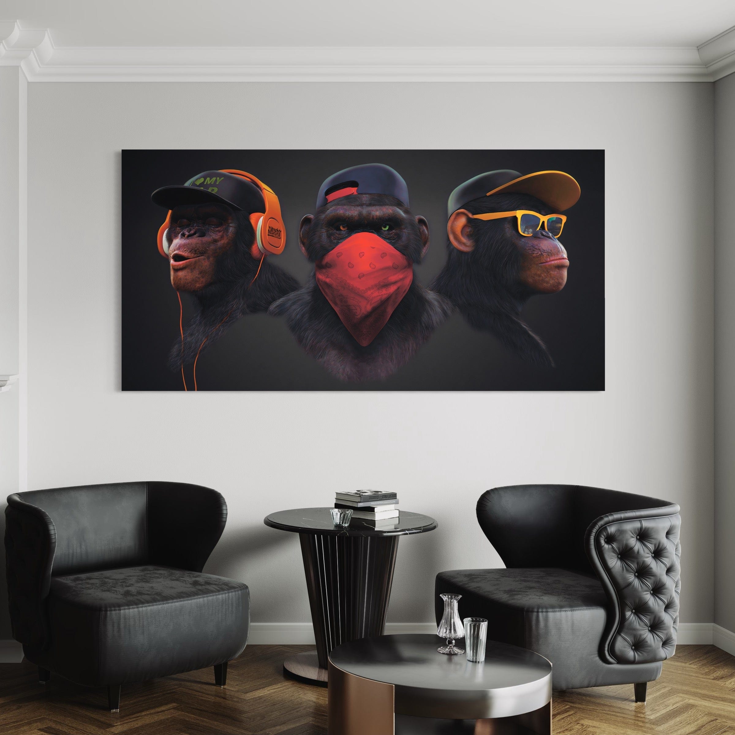 3 Wise Swag Monkey Canvas