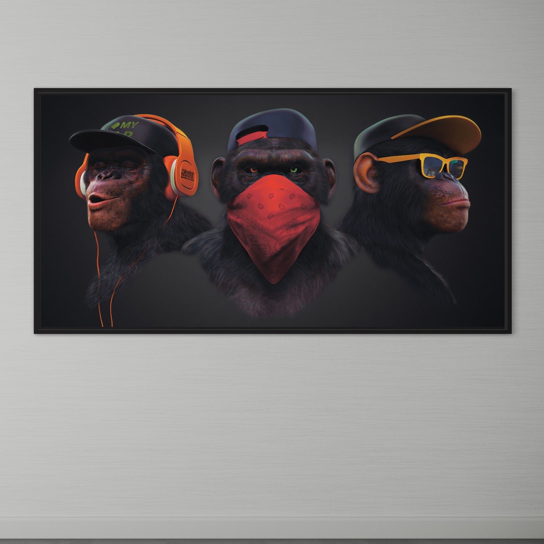 3 Wise Swag Monkey Canvas