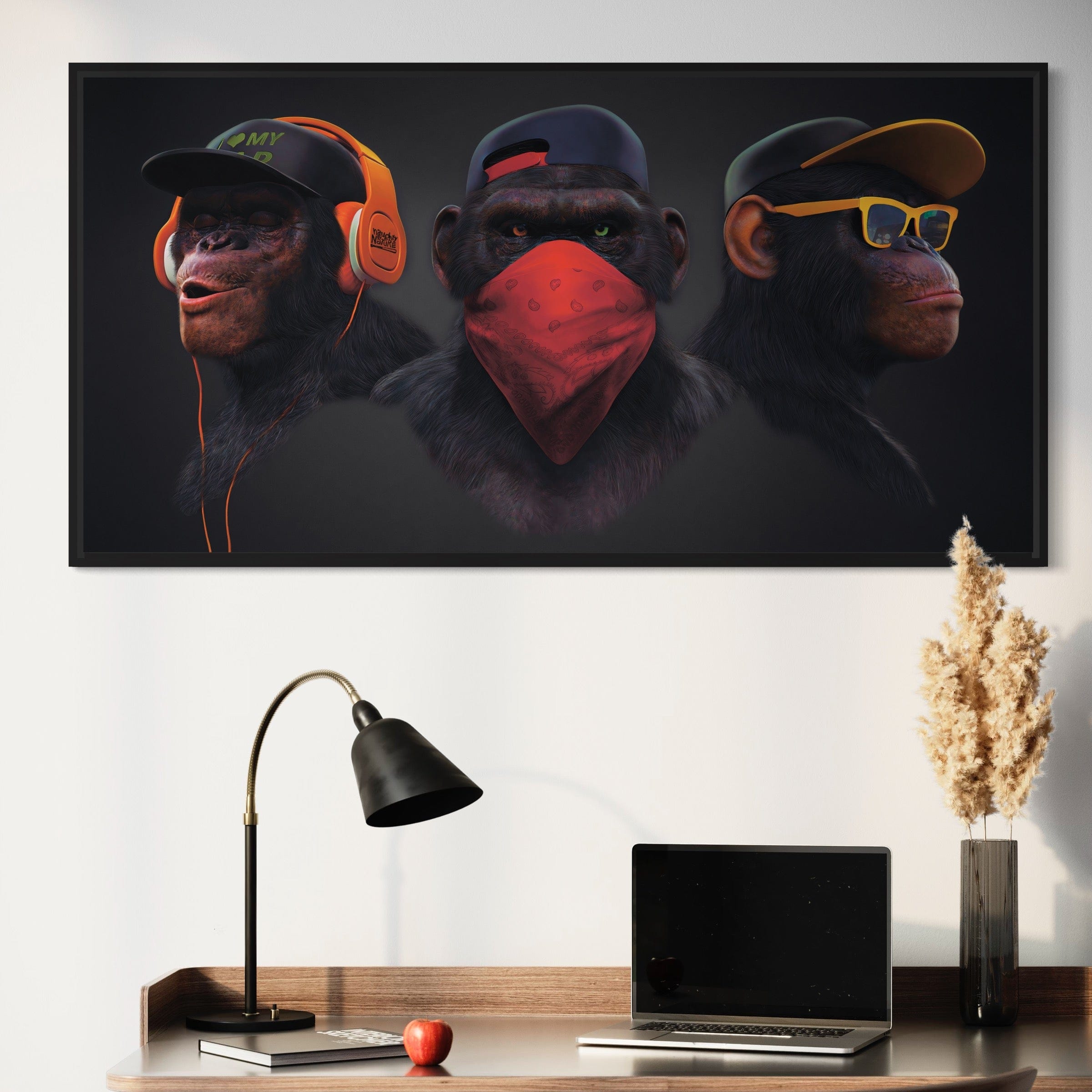 3 Wise Swag Monkey Canvas