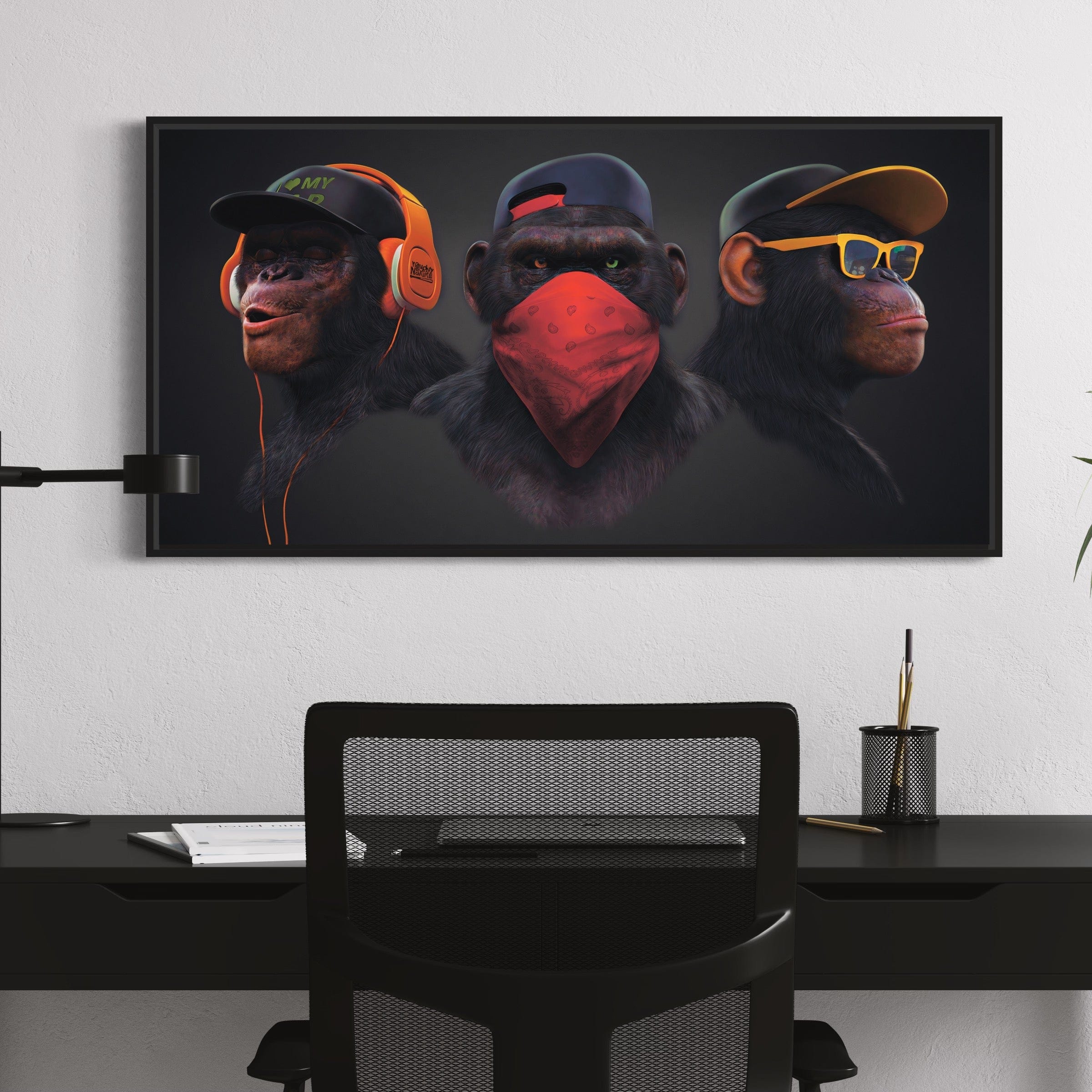 3 Wise Swag Monkey Canvas