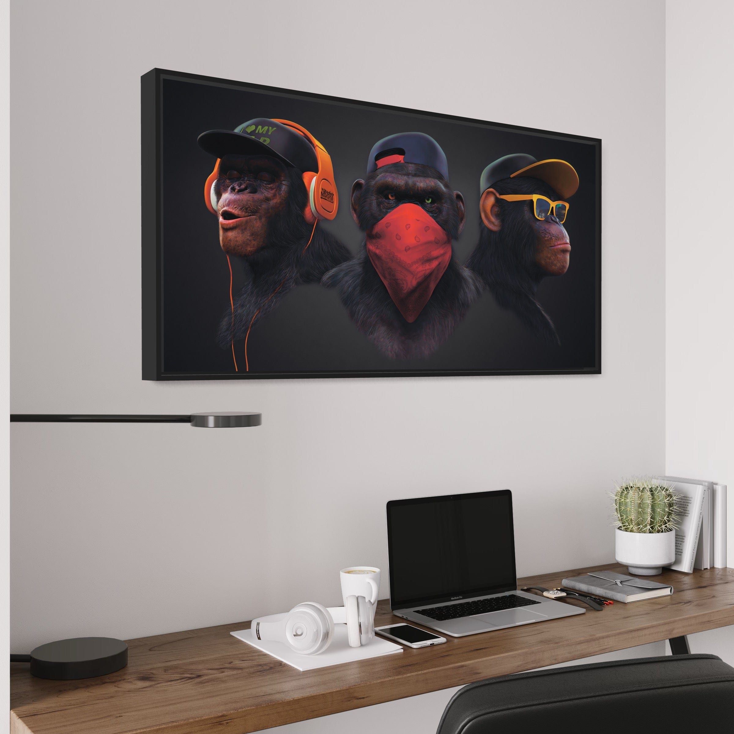 3 Wise Swag Monkey Canvas