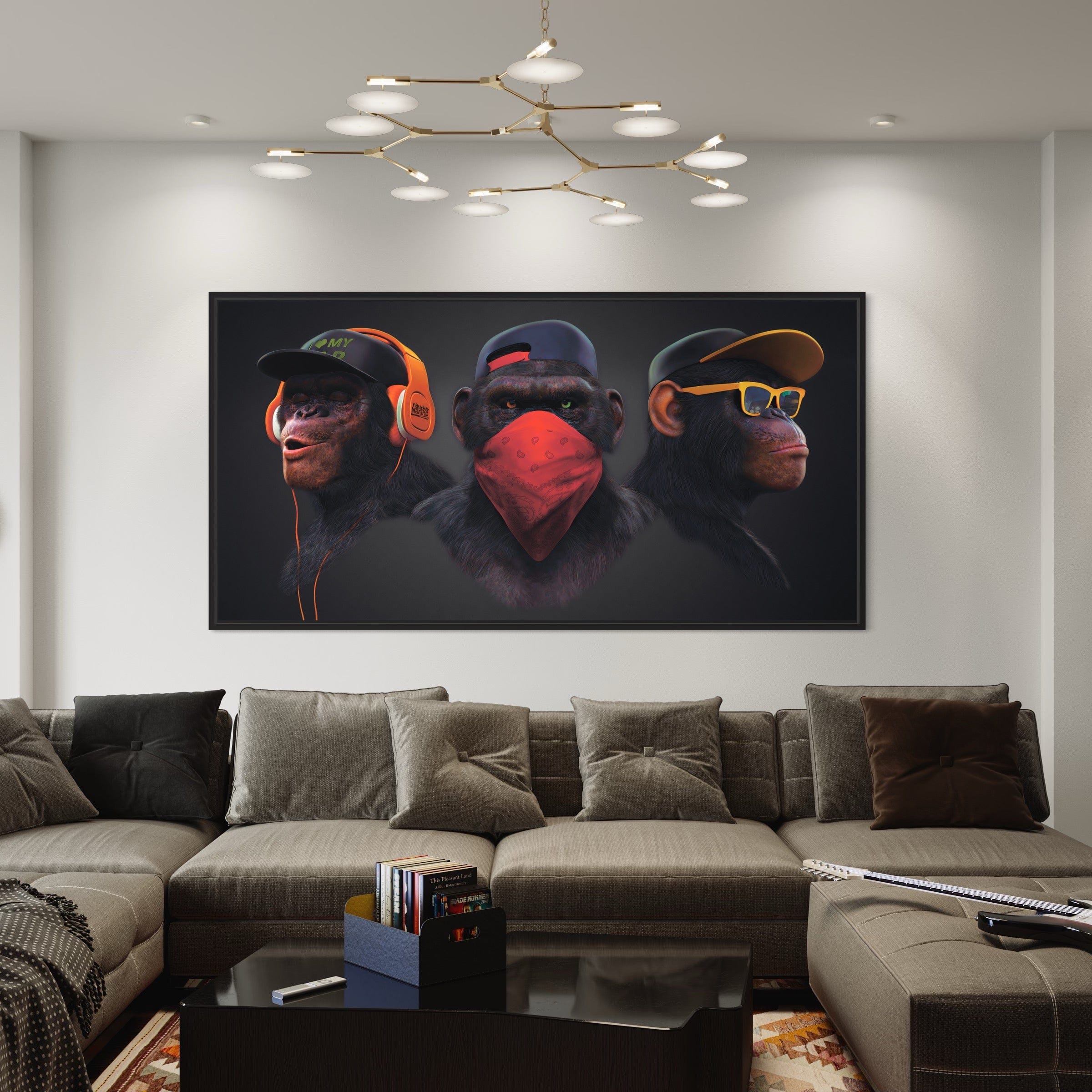 3 Wise Swag Monkey Canvas