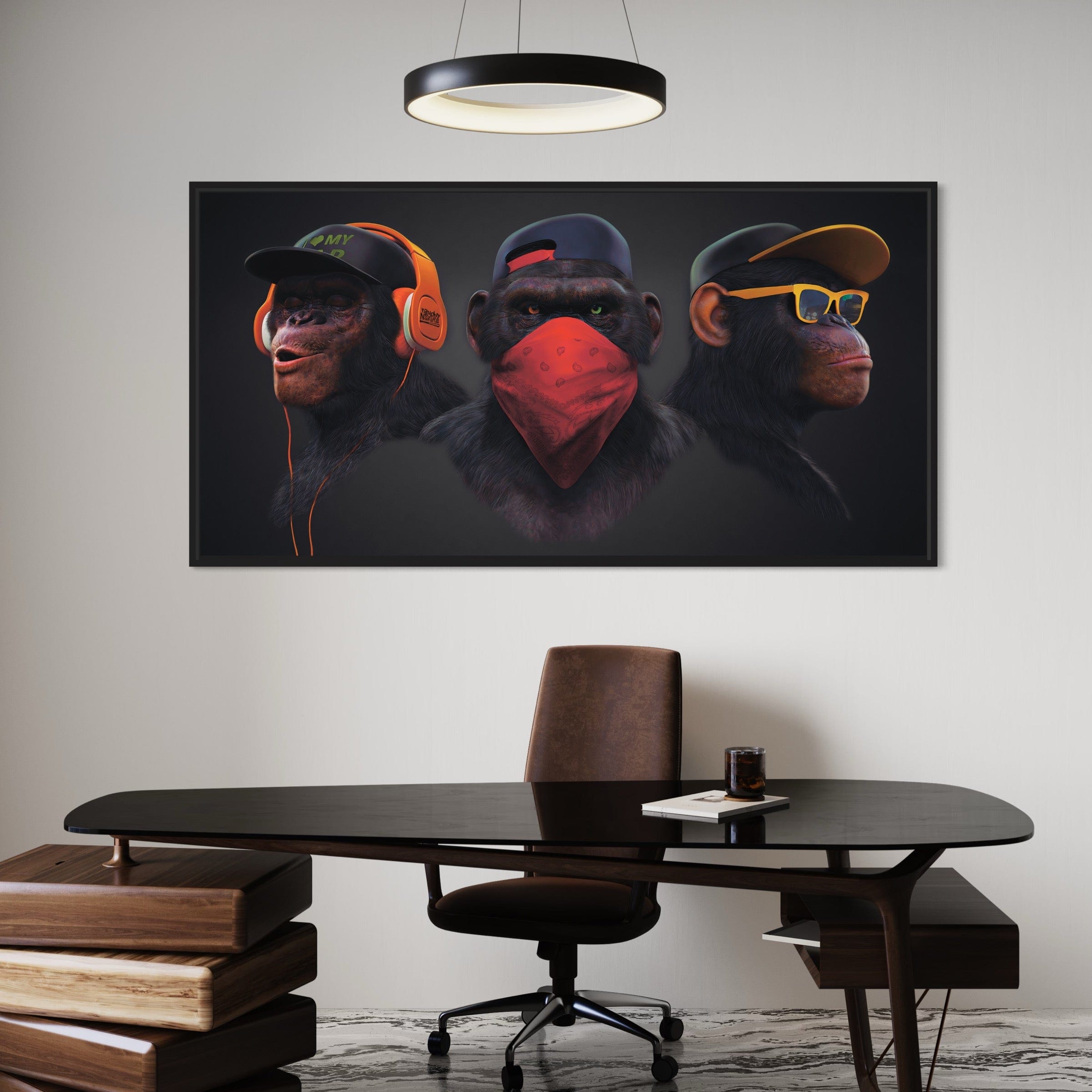 3 Wise Swag Monkey Canvas