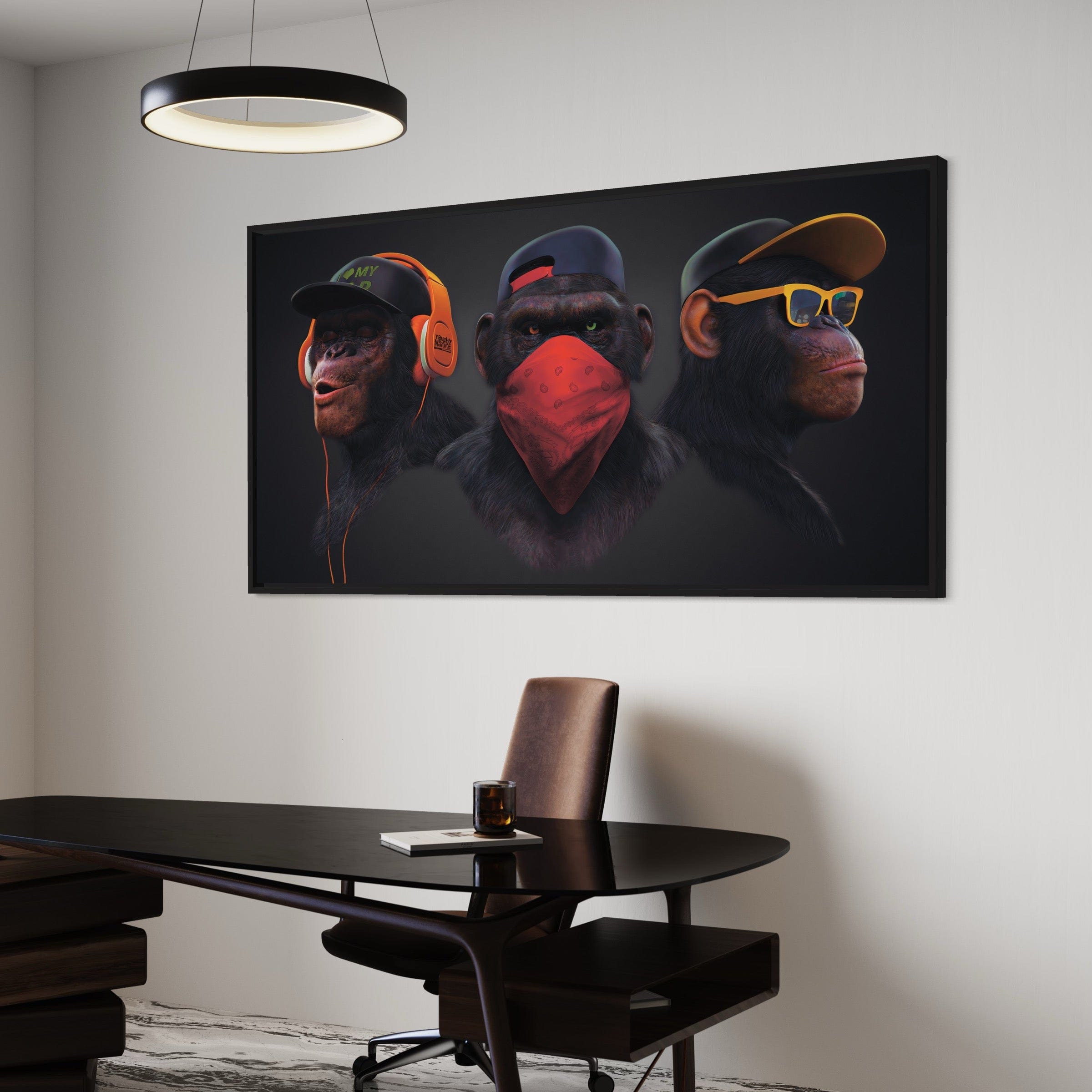 3 Wise Swag Monkey Canvas