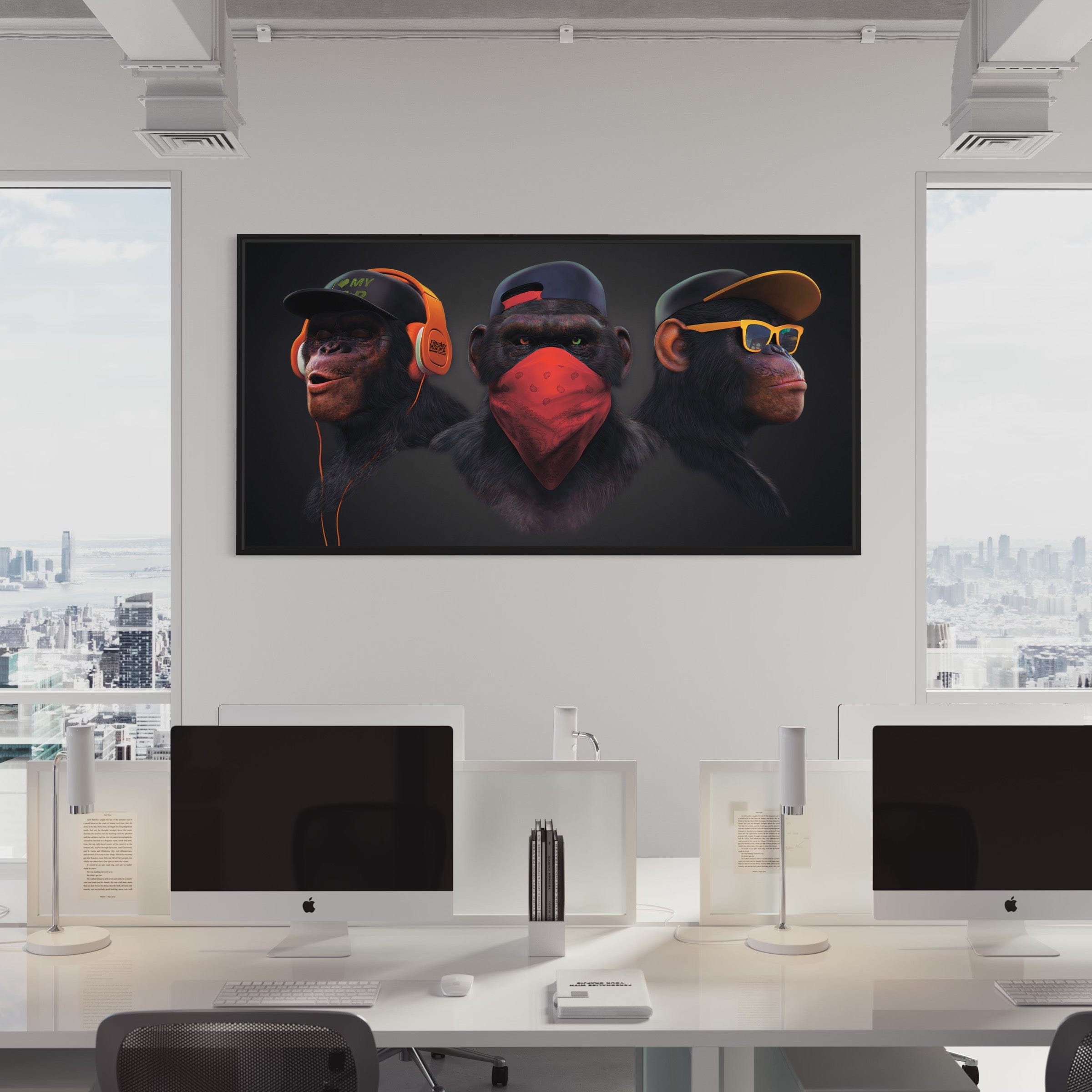 3 Wise Swag Monkey Canvas