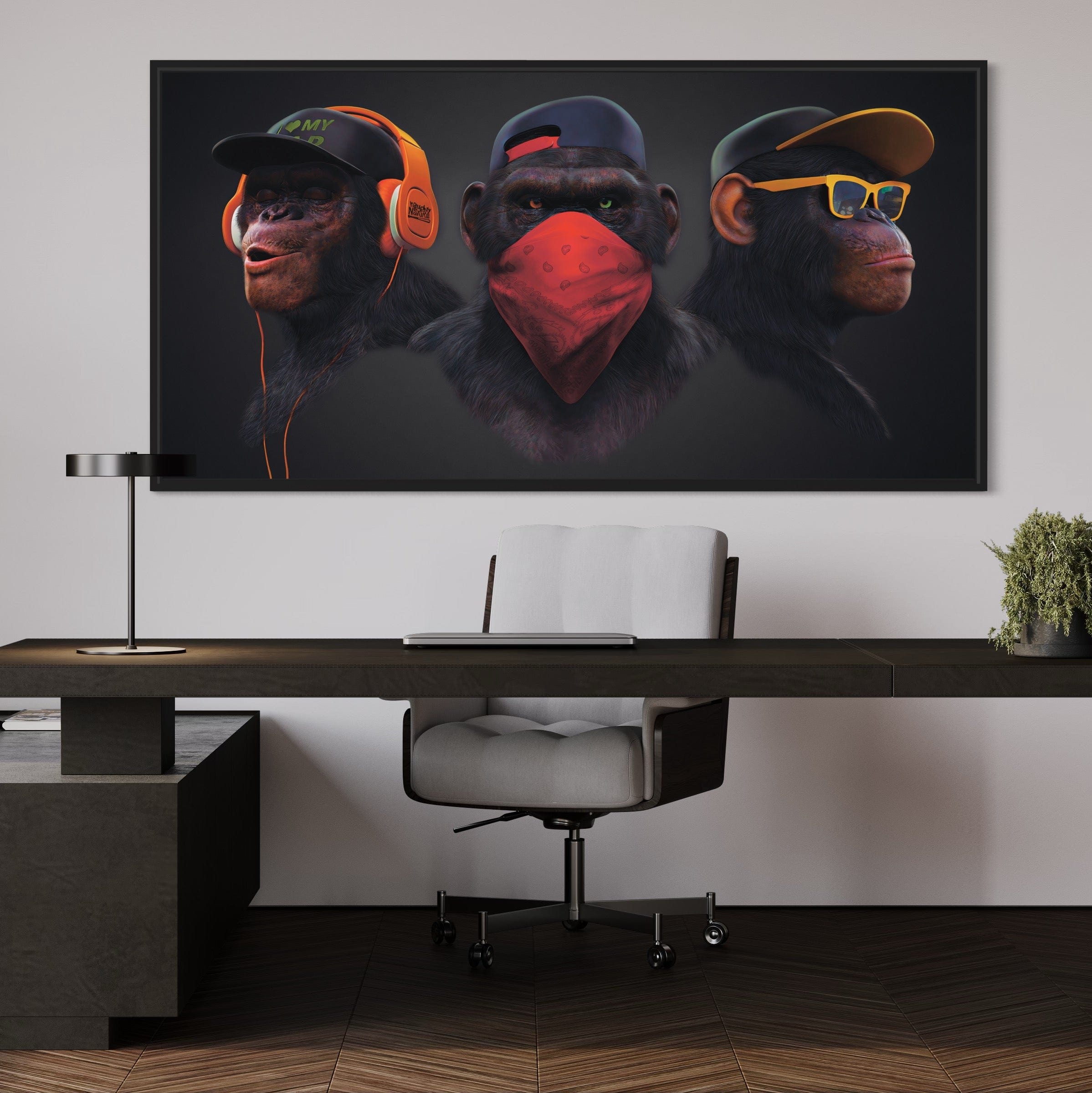 3 Wise Swag Monkey Canvas