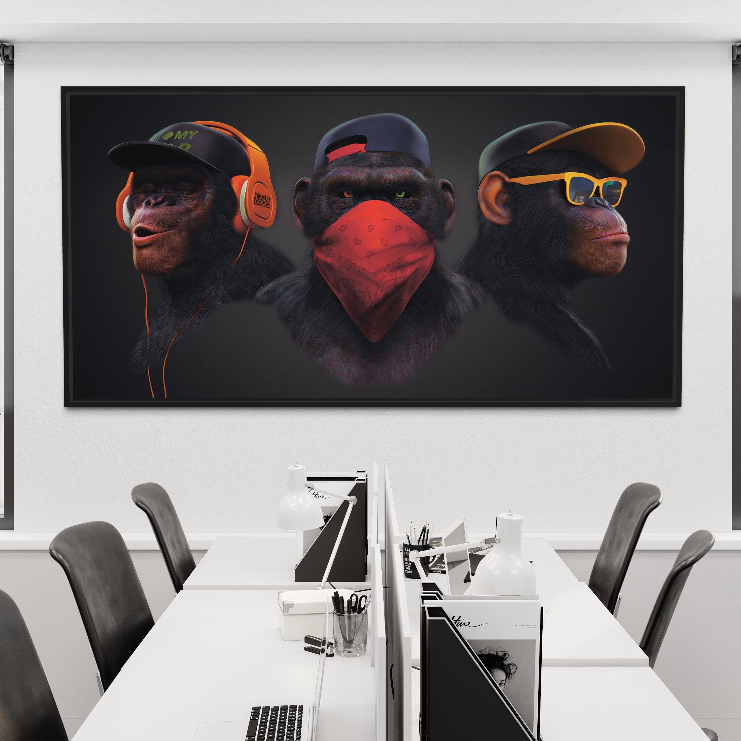 3 Wise Swag Monkey Canvas