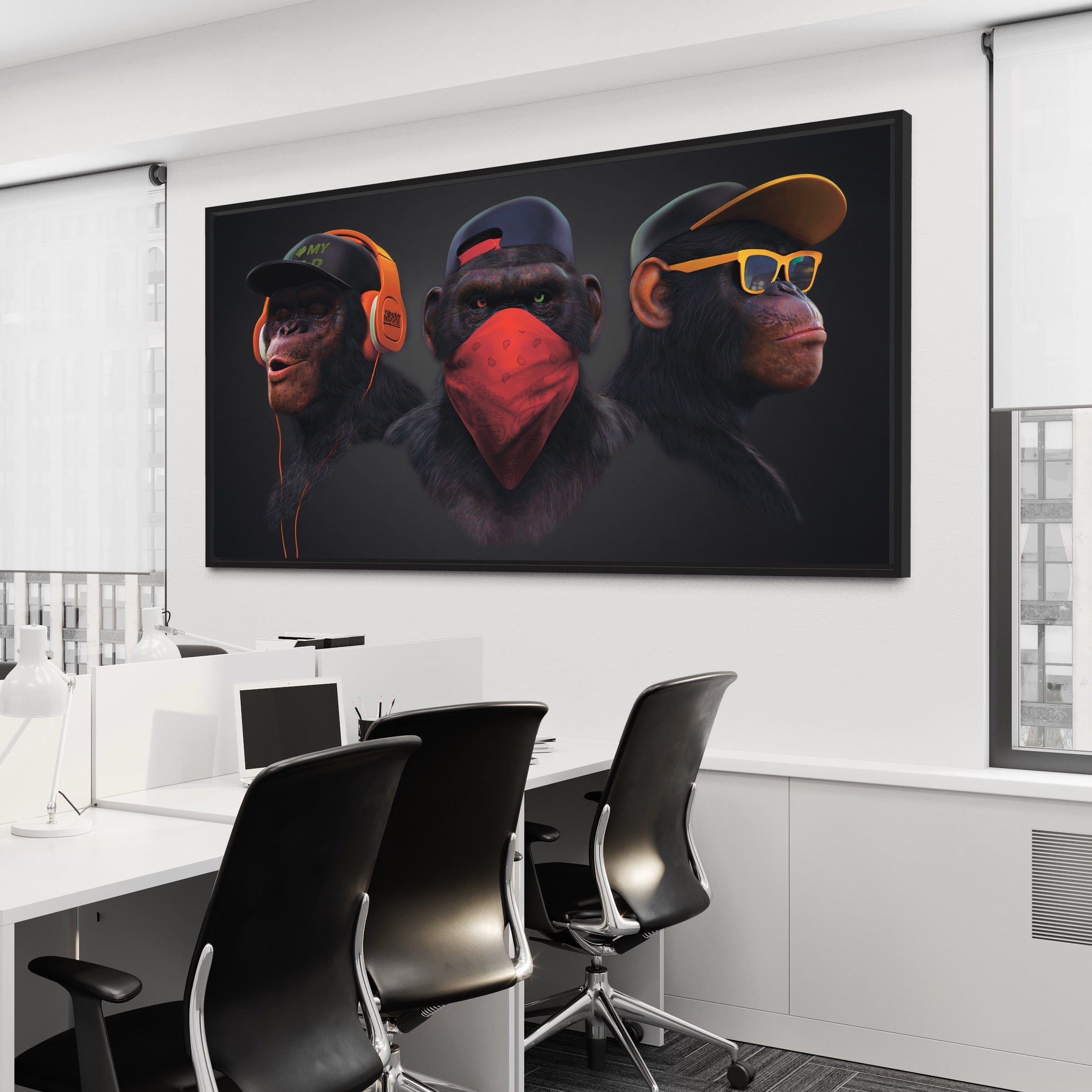 3 Wise Swag Monkey Canvas