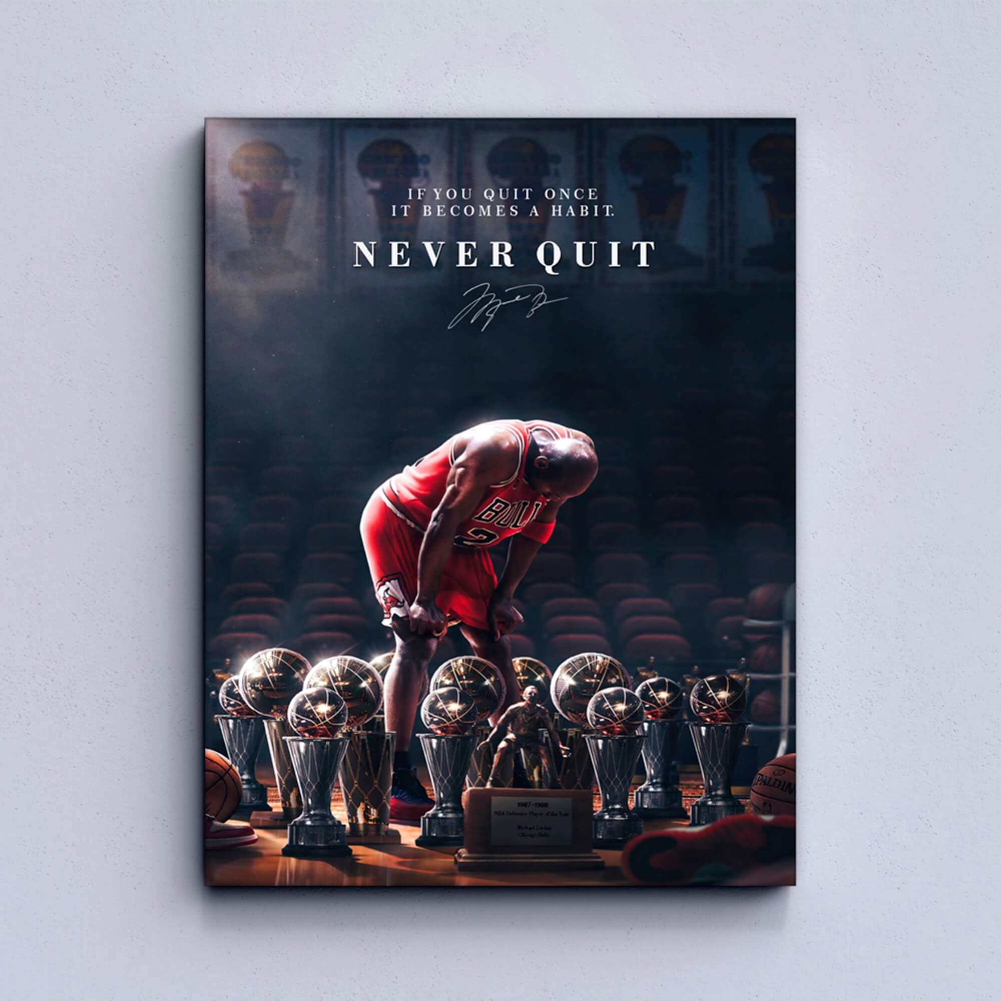 MJ - Never Quit Canvas