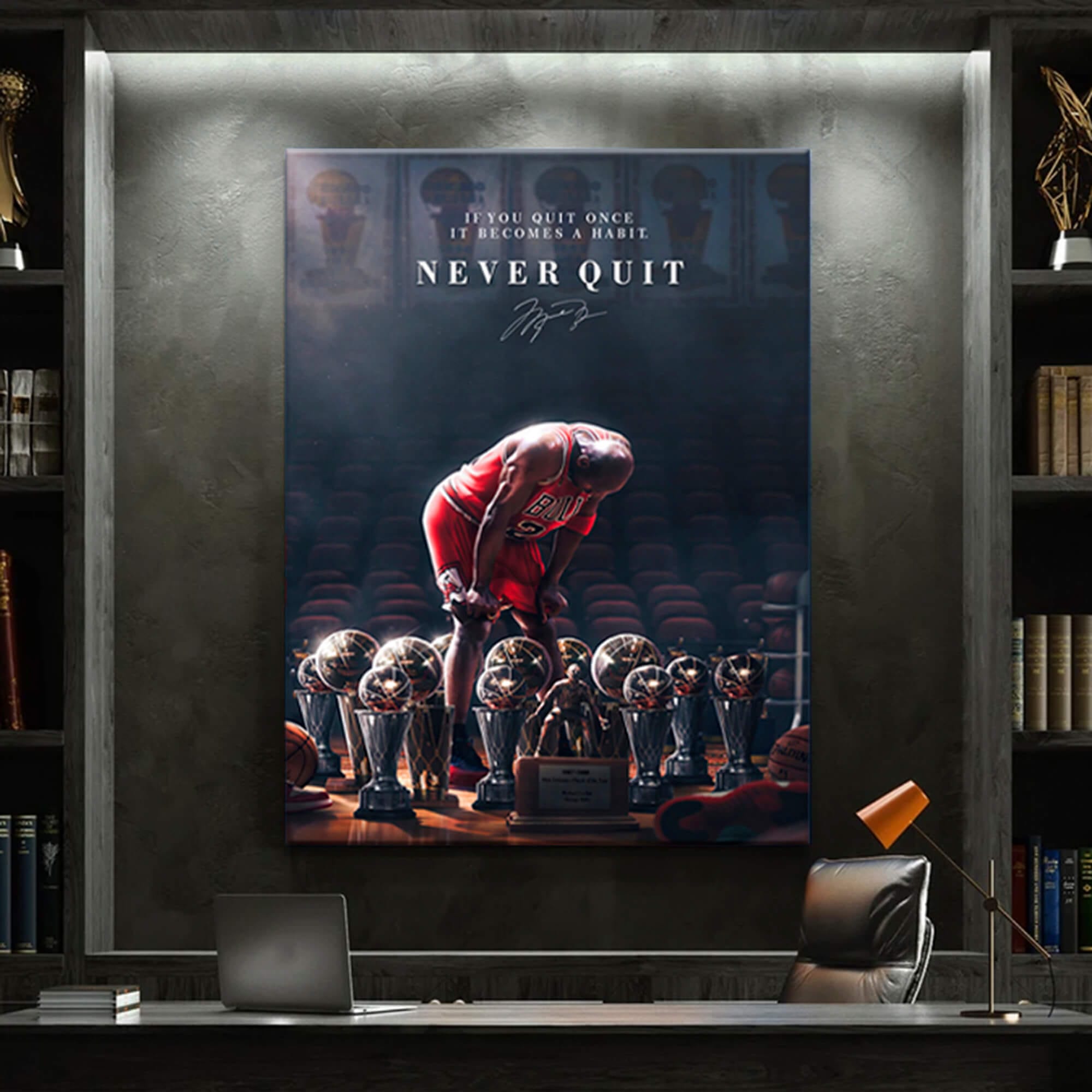 MJ - Never Quit Canvas