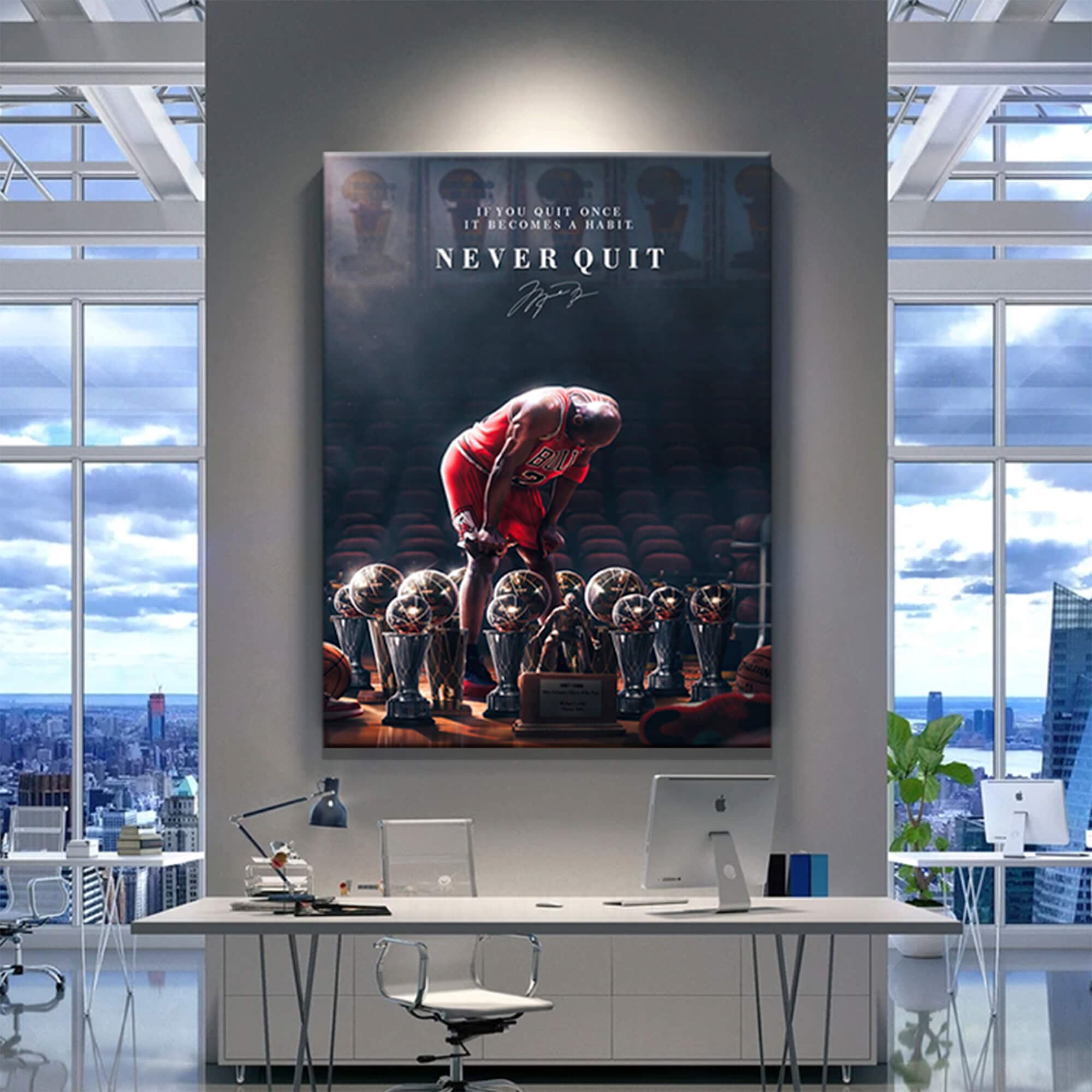 Michael Jordan – Never Quit Canvas