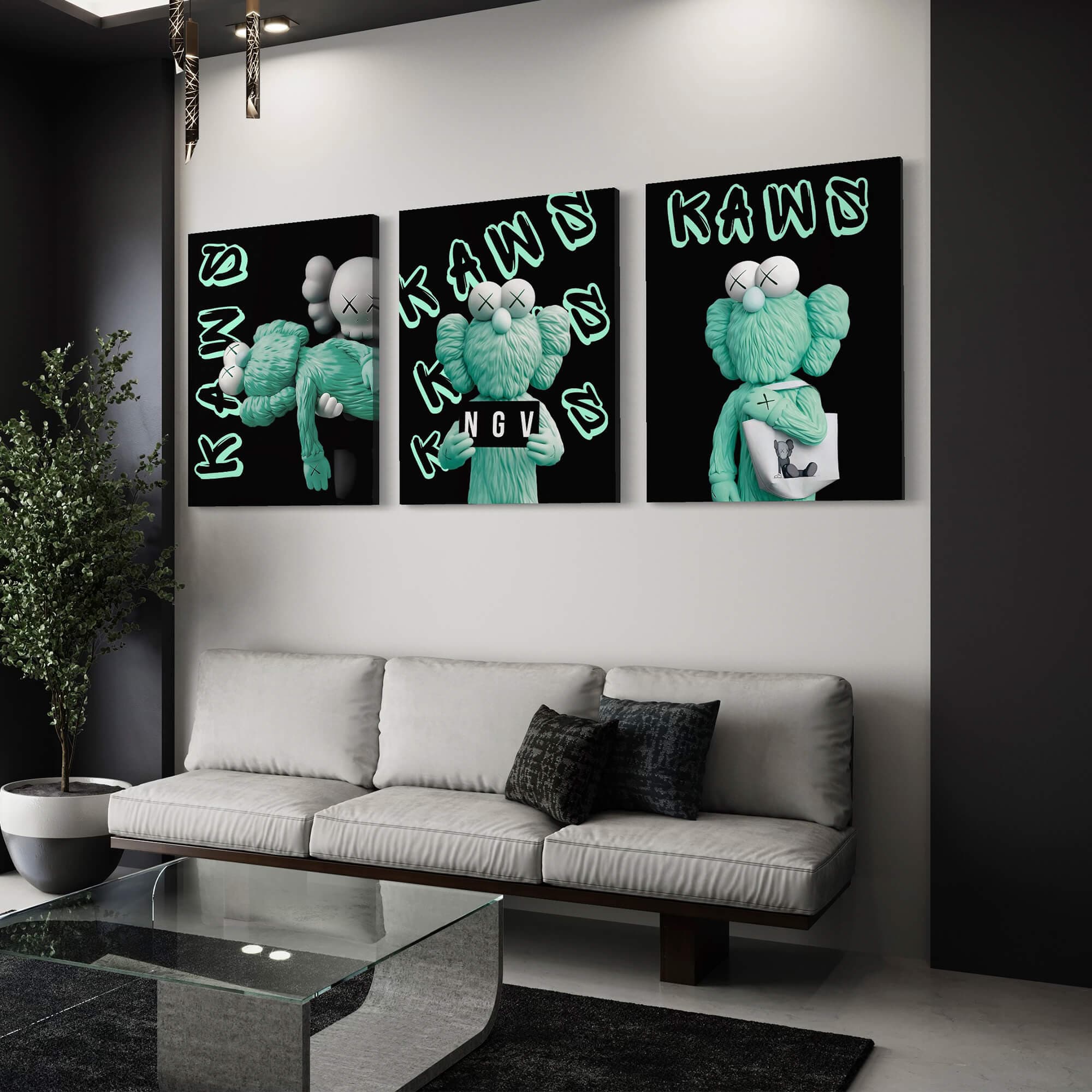 Kaws NGV Canvas Print