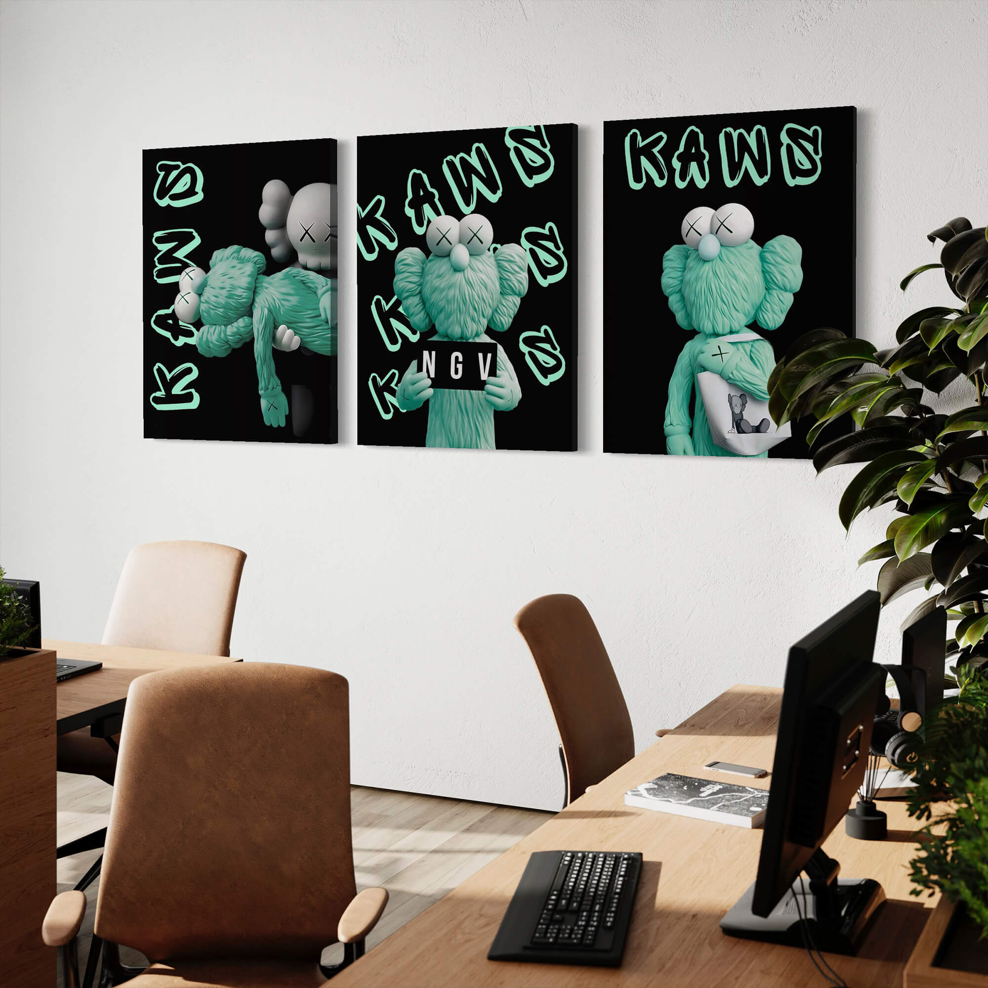 Kaws NGV Canvas Print