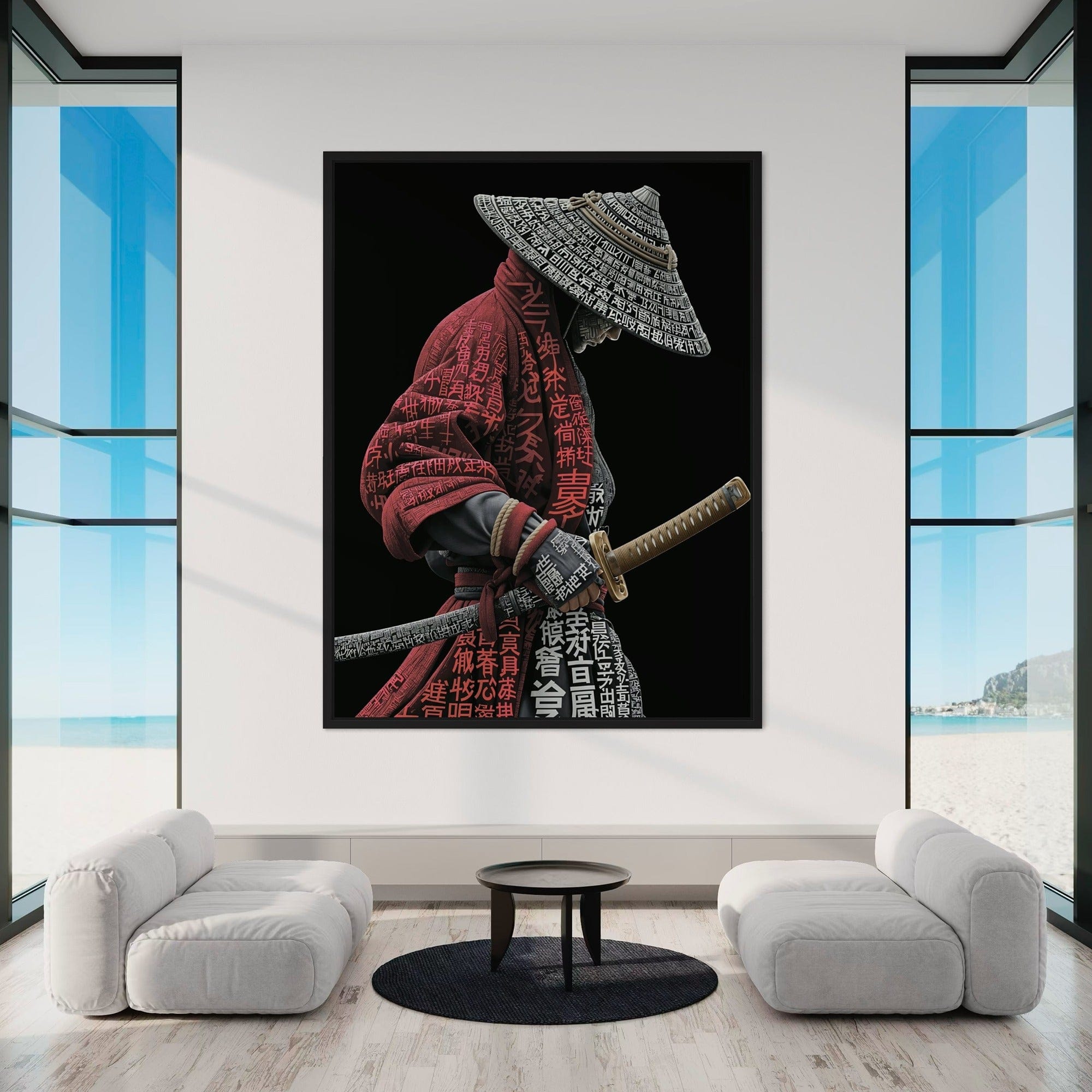 Japanese samurai canvas wall art