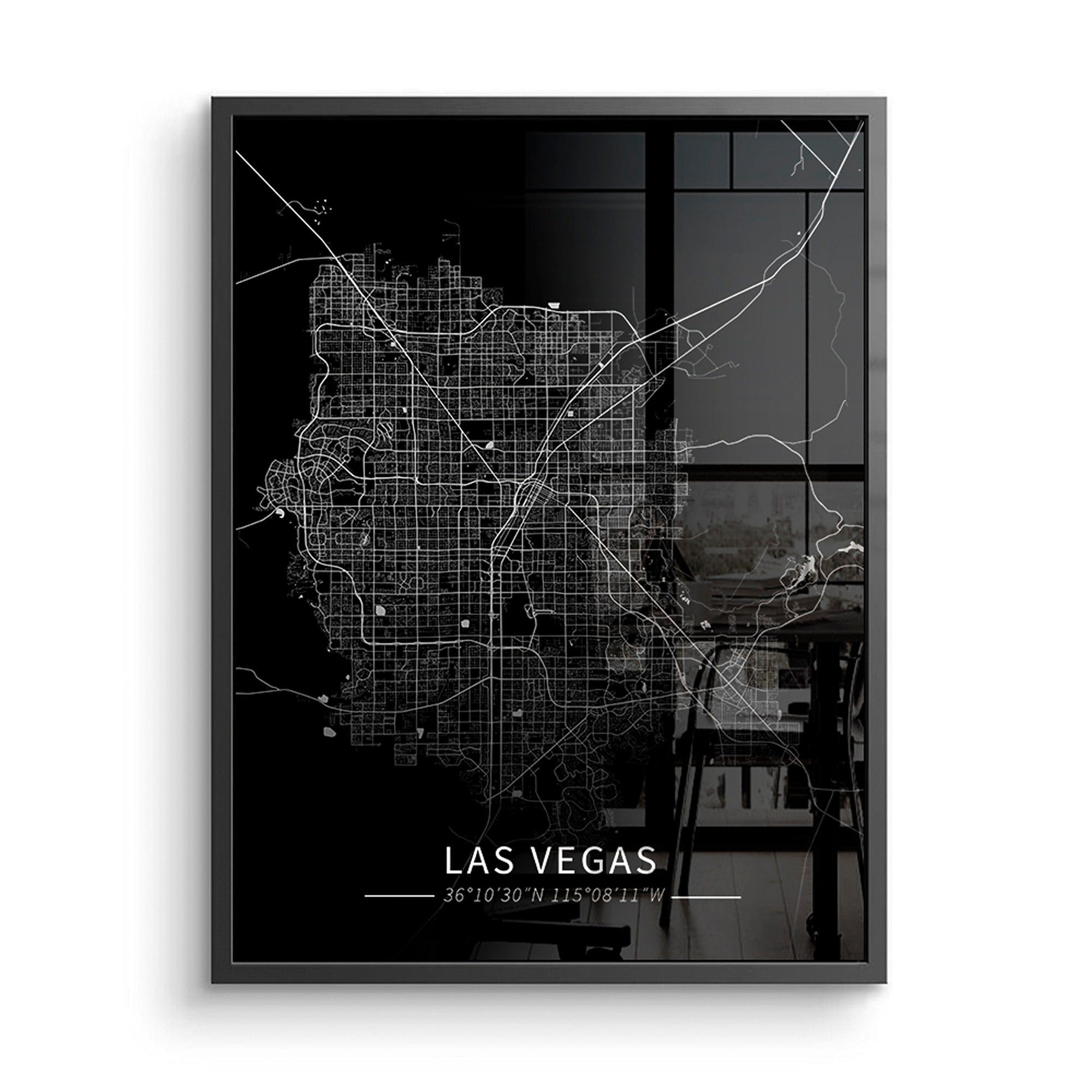 Las Vegas City Map Canvas