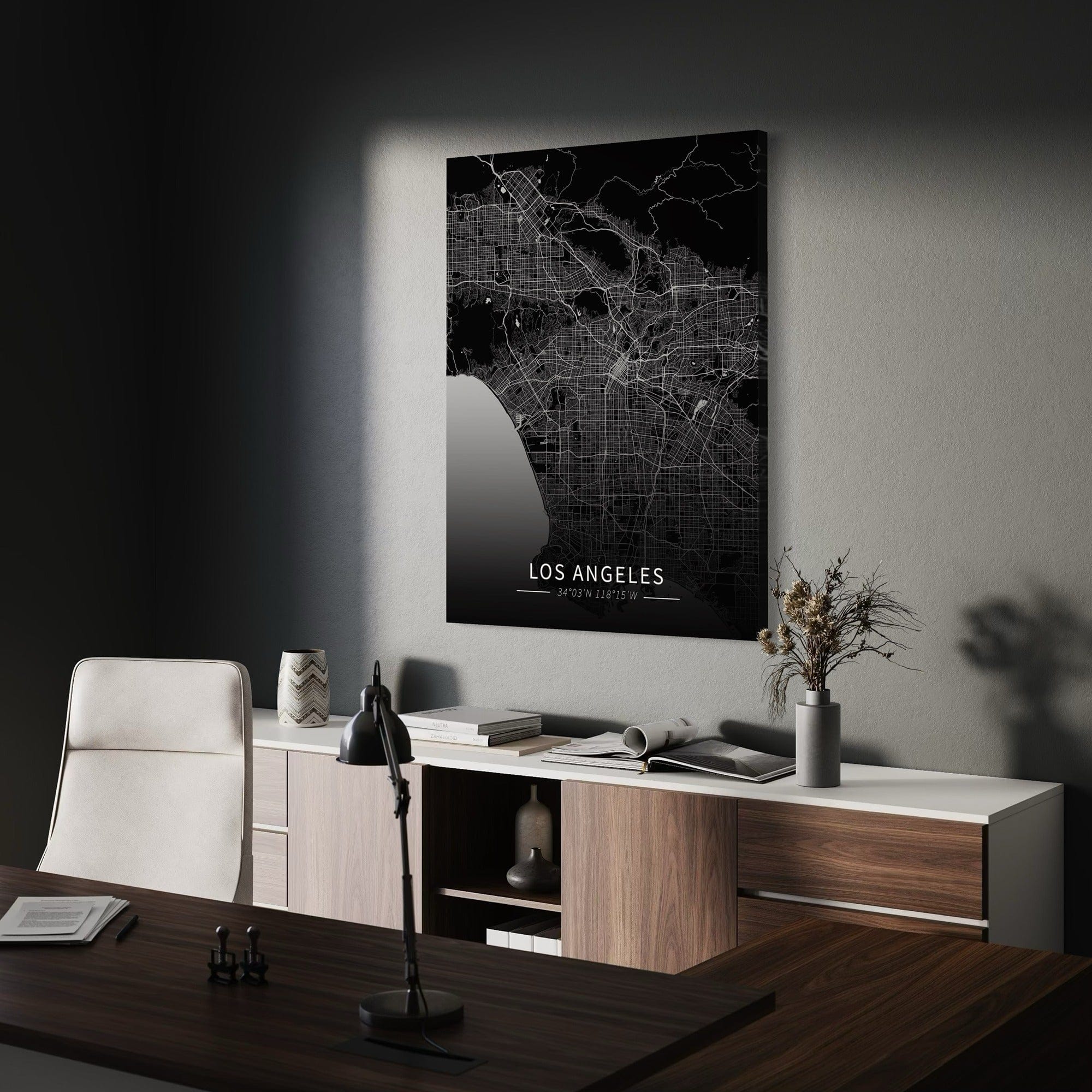 Los Angeles City Map Canvas