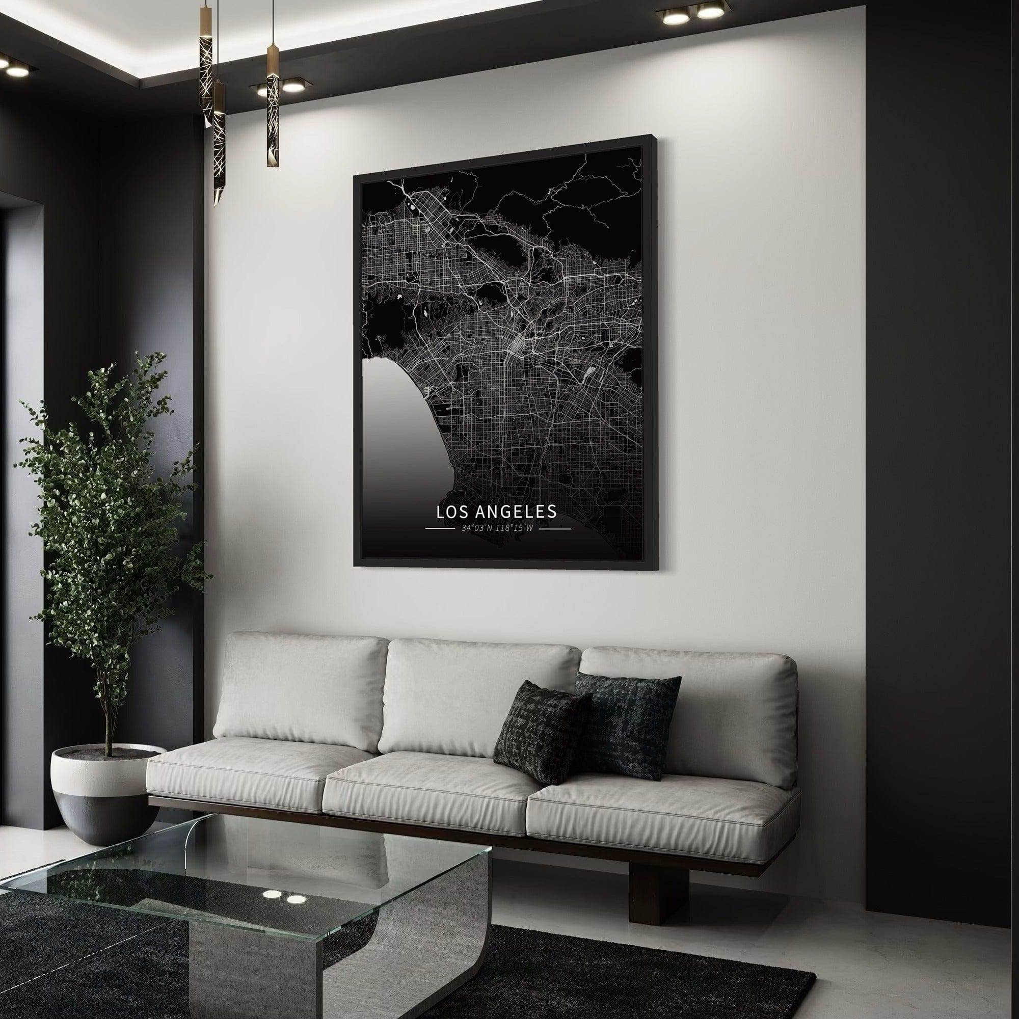 Los Angeles City Map Canvas