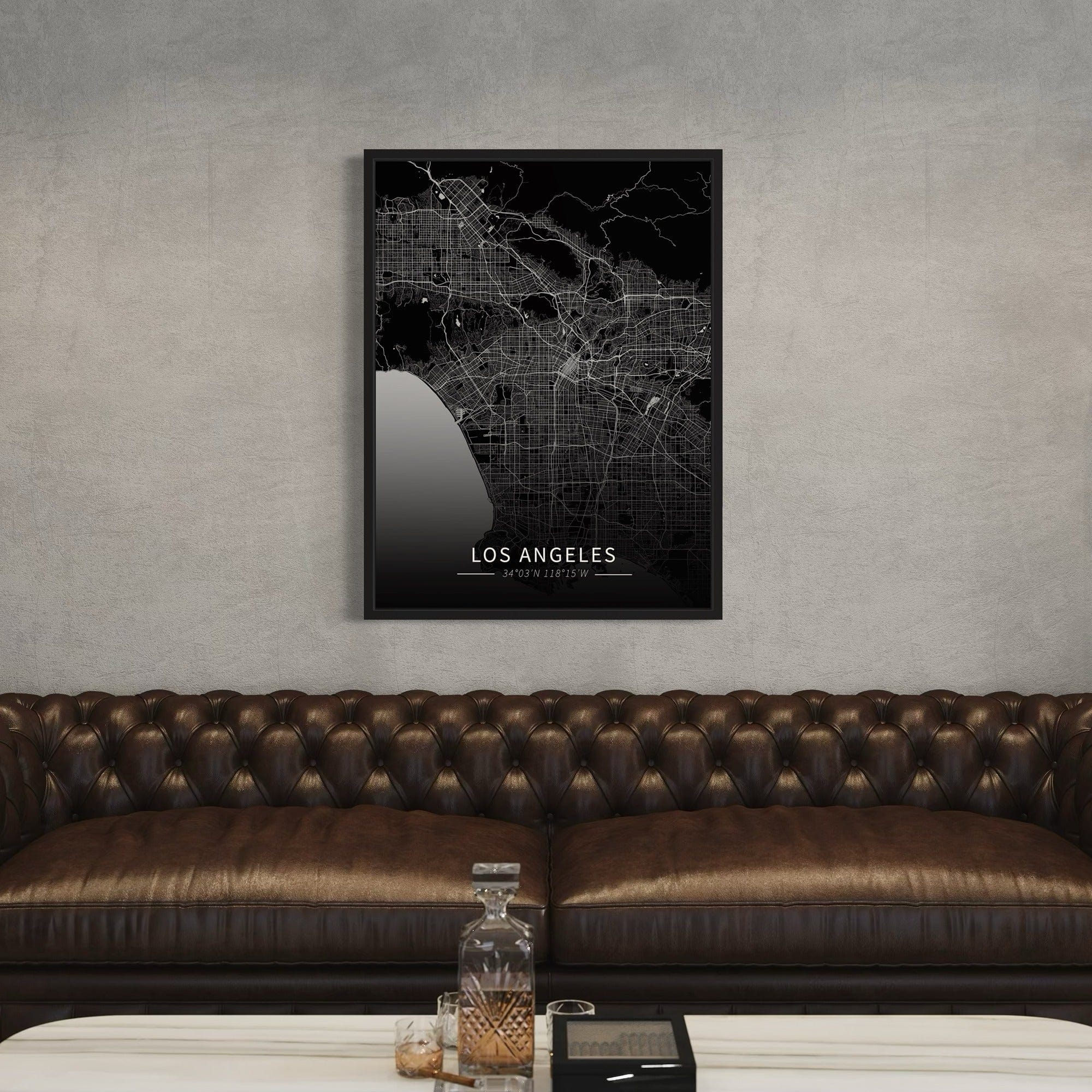 Los Angeles City Map Canvas