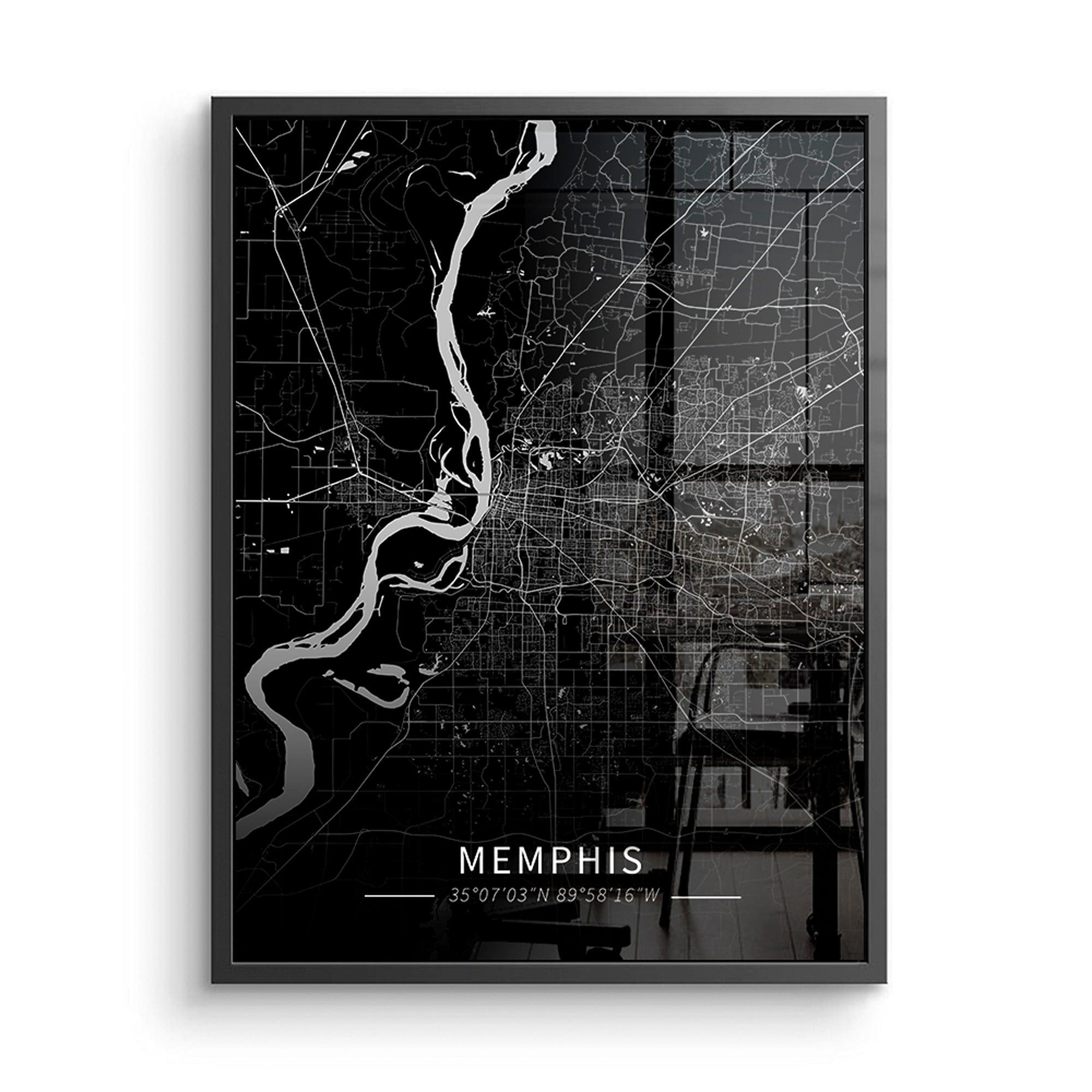 Memphis City Map Canvas