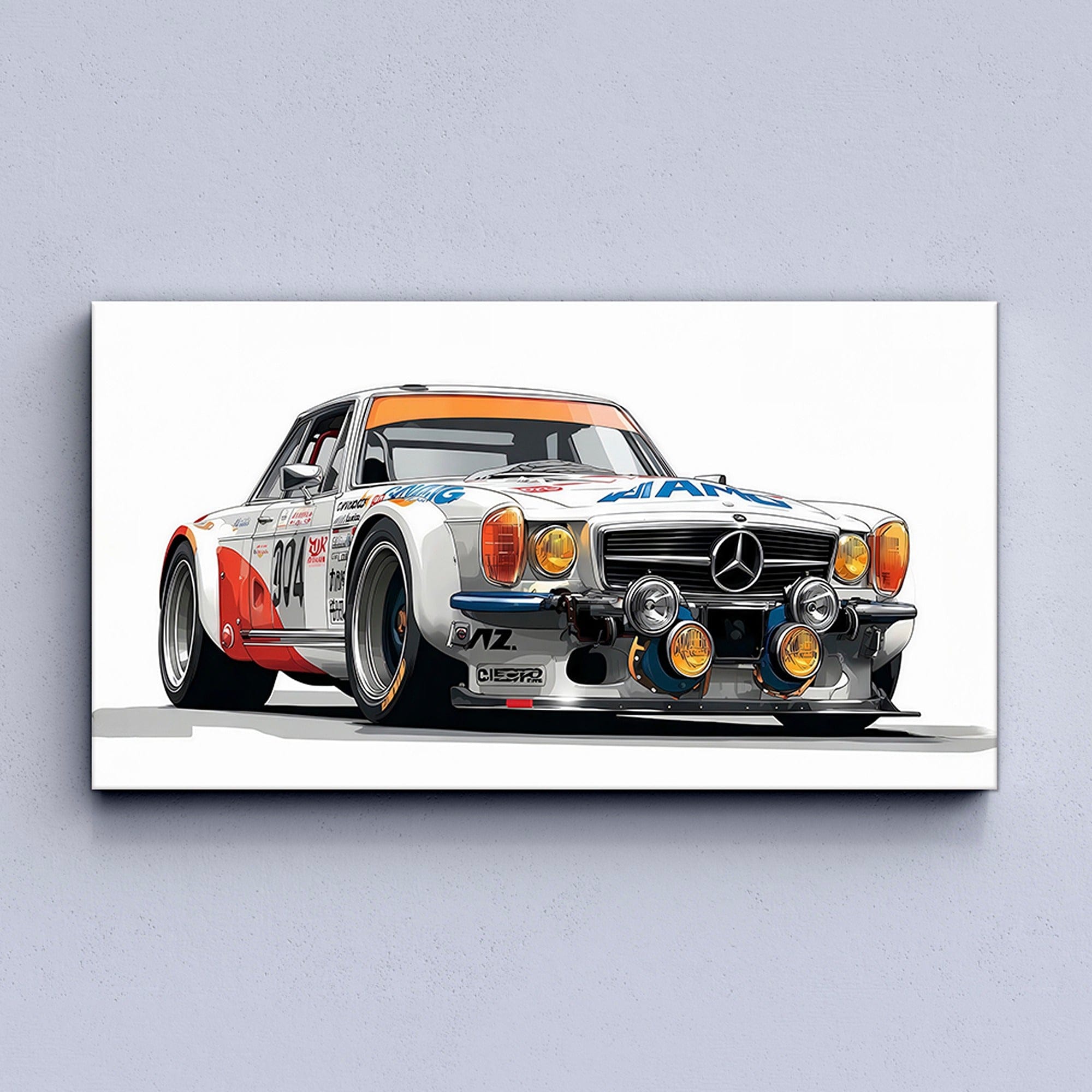 <tc>Mercedes Benz Speed Dynasty Платно с ретро състезателен автомобил</tc>