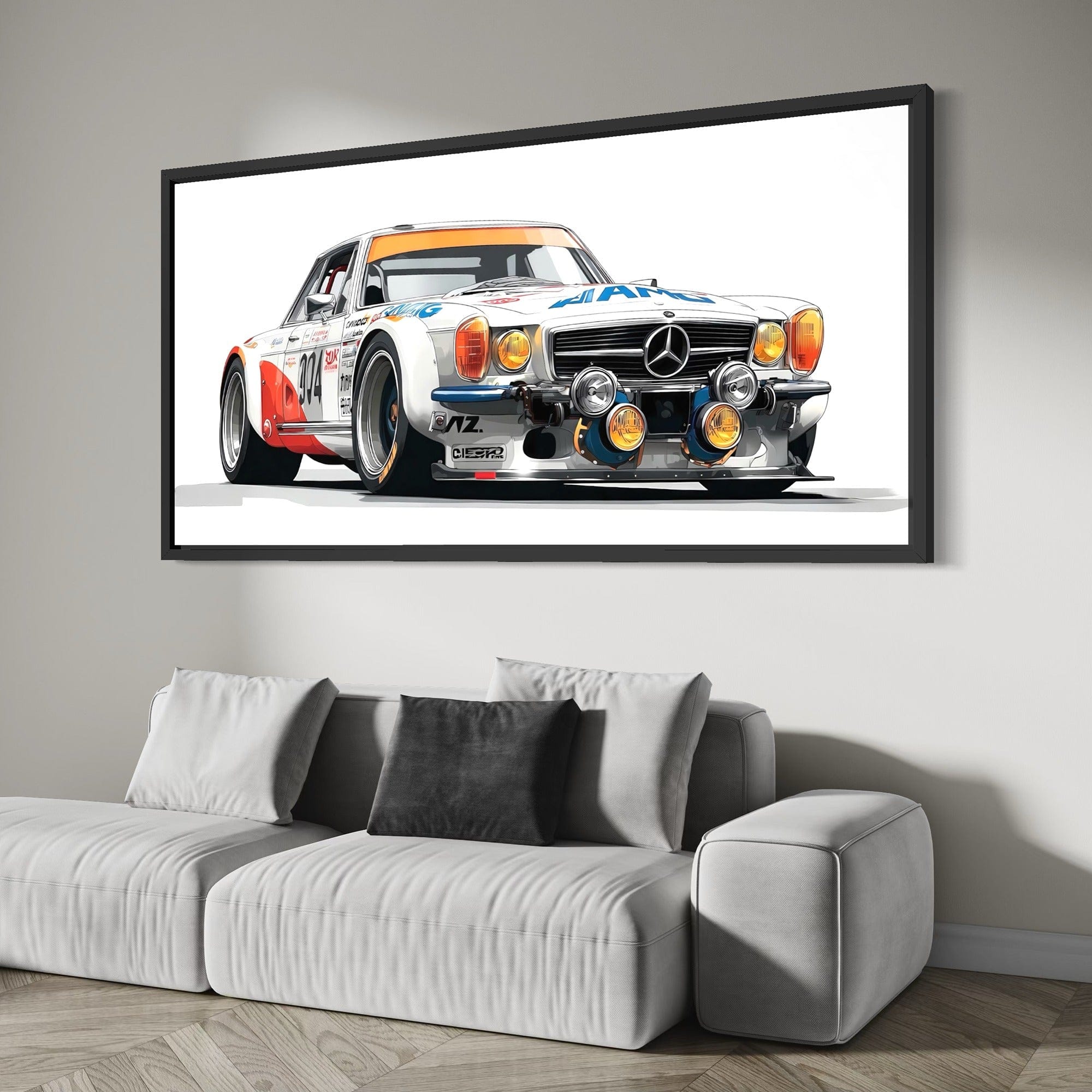 Premium canvas texture and gallery wrap edge finish close up