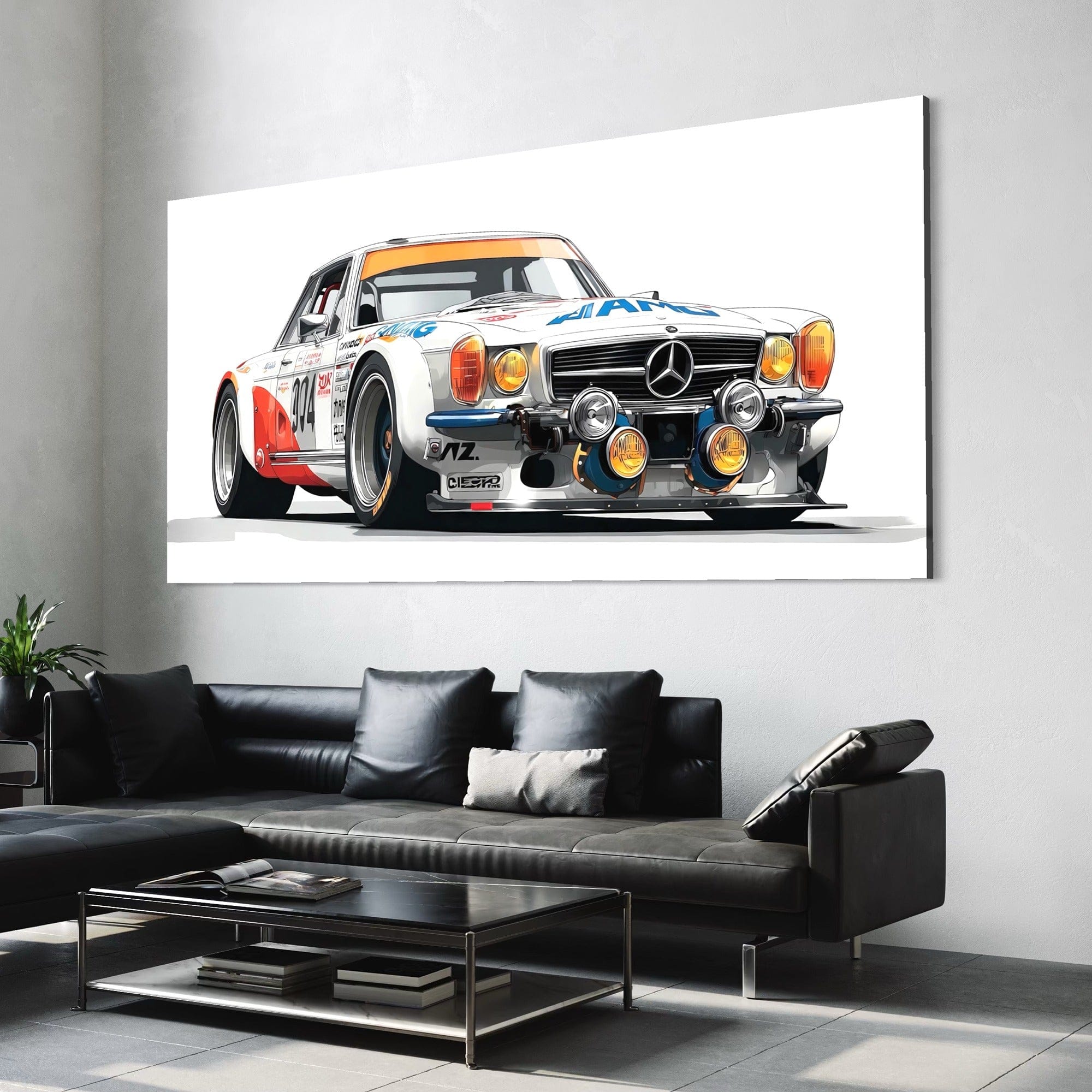 <tc>Mercedes Benz Speed Dynasty Платно с ретро състезателен автомобил</tc>