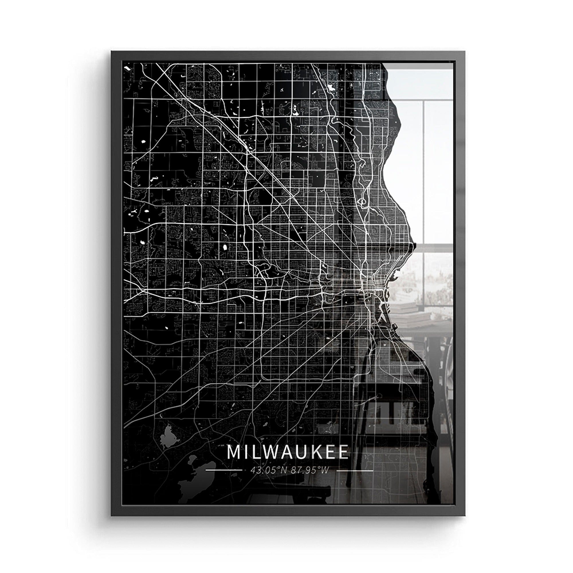 Milwaukee City Map Canvas