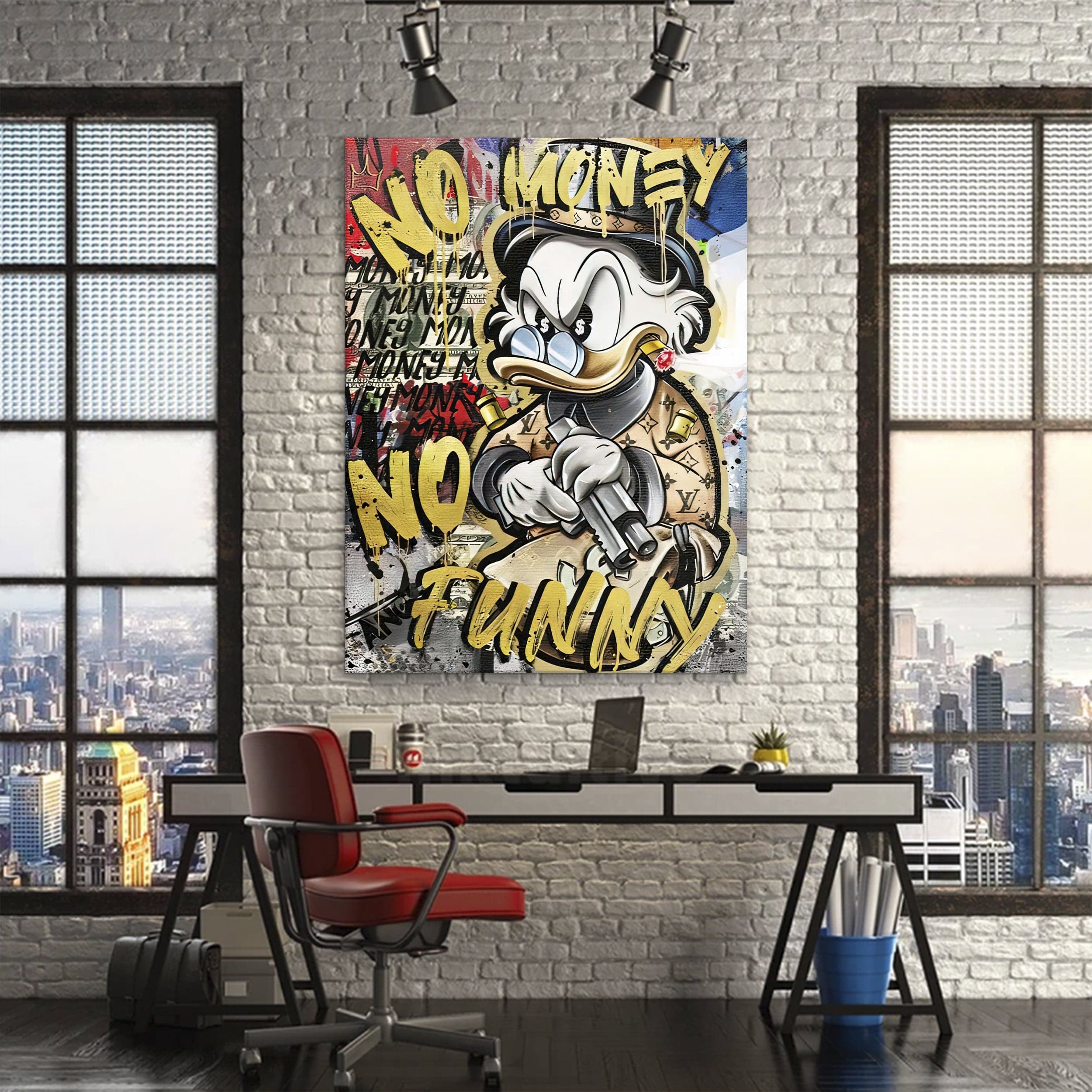 No Money - No Funny Canvas Print