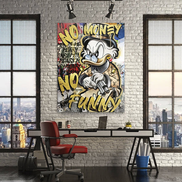 No Money - No Funny Canvas Print