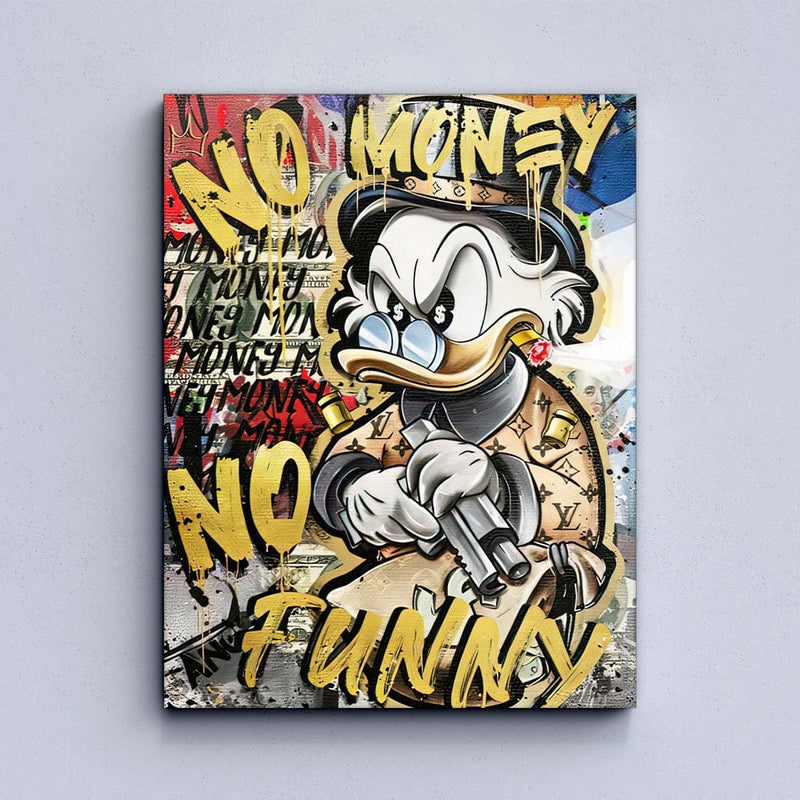 No Money - No Funny Canvas Print