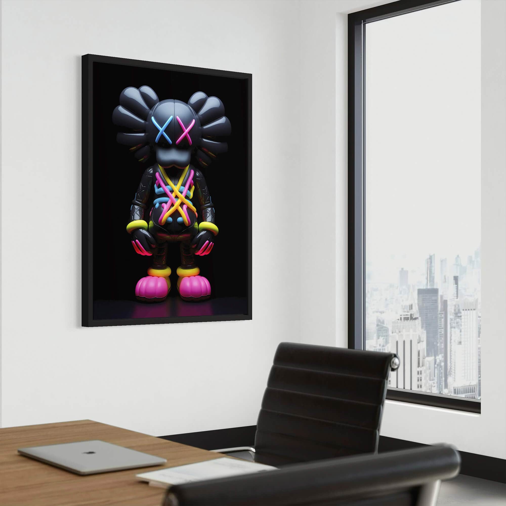 Neon KAWS №10 Canvas Print