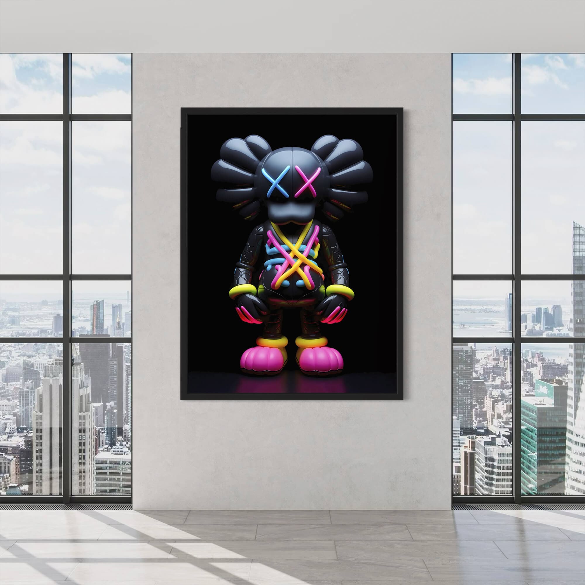 Neon KAWS №10 Canvas Print