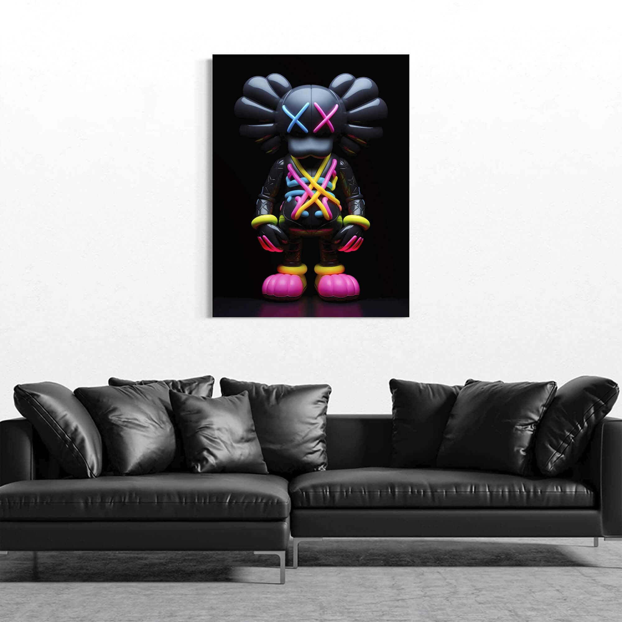 Neon KAWS №10 Canvas Print