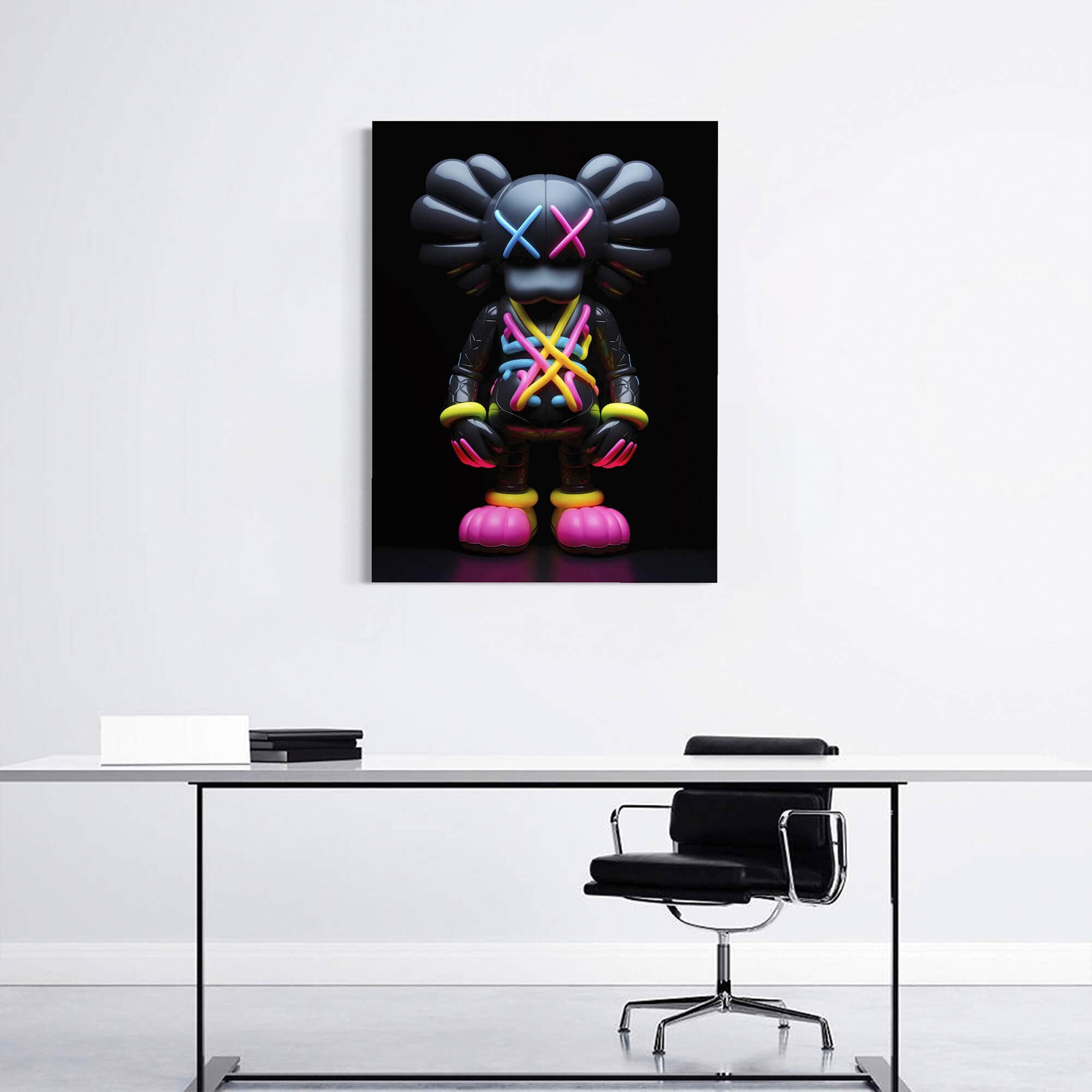 Neon KAWS №10 Canvas Print