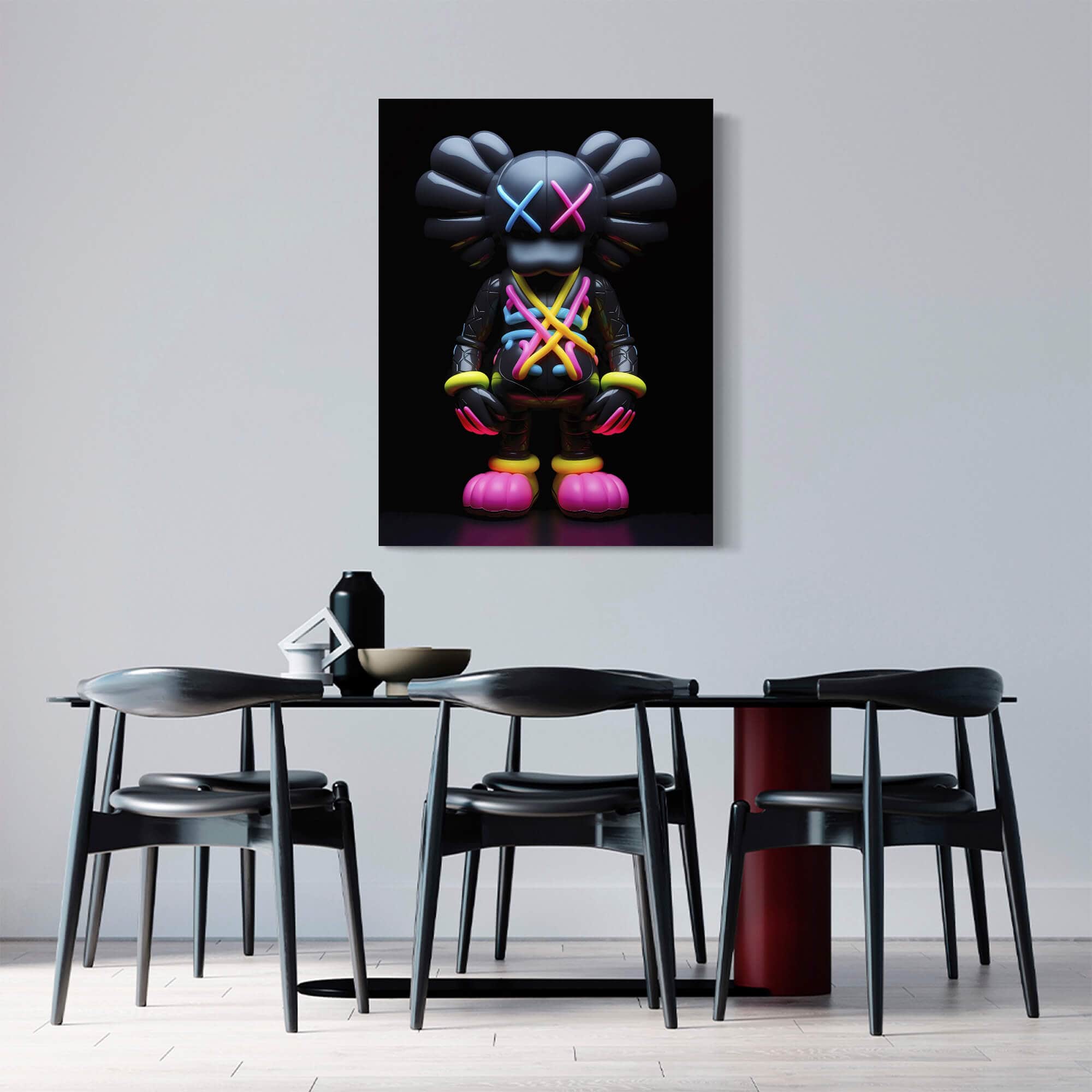 Neon KAWS №10 Canvas Print