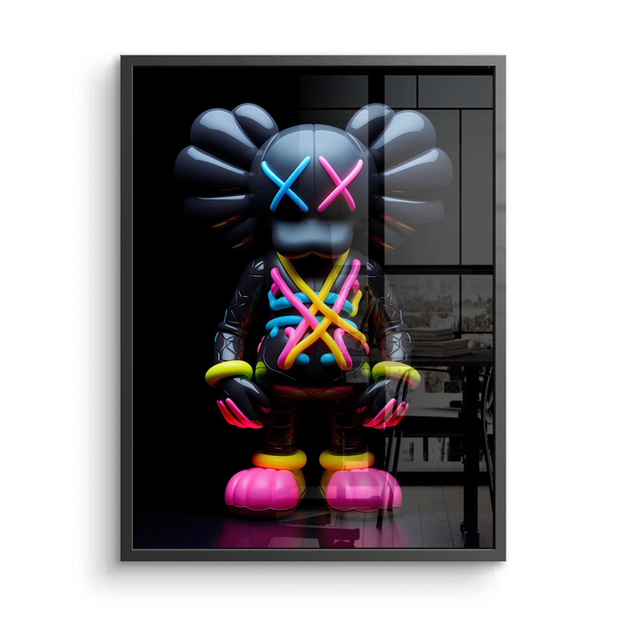 Neon KAWS №10 Canvas Print