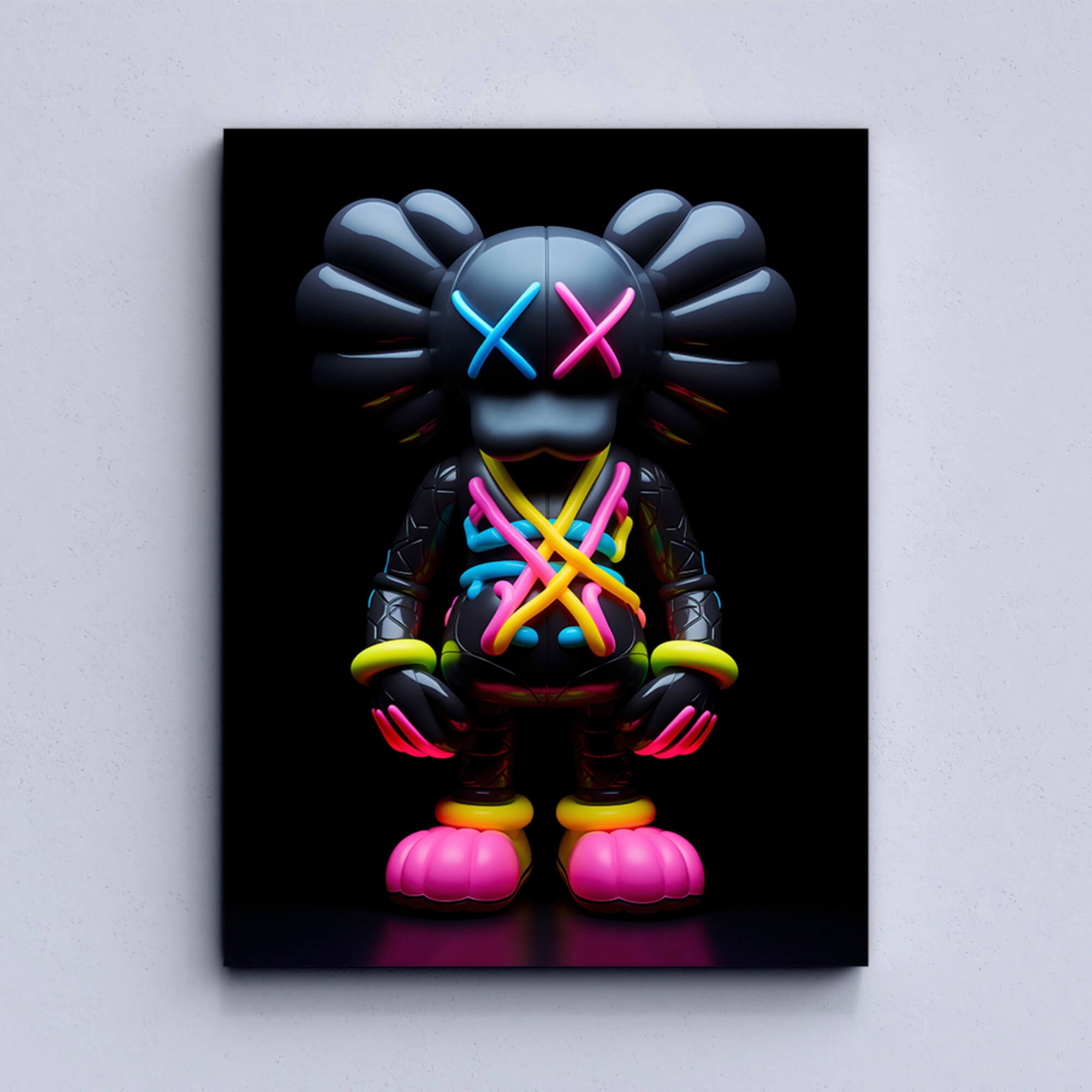 Neon KAWS №10 Canvas Print