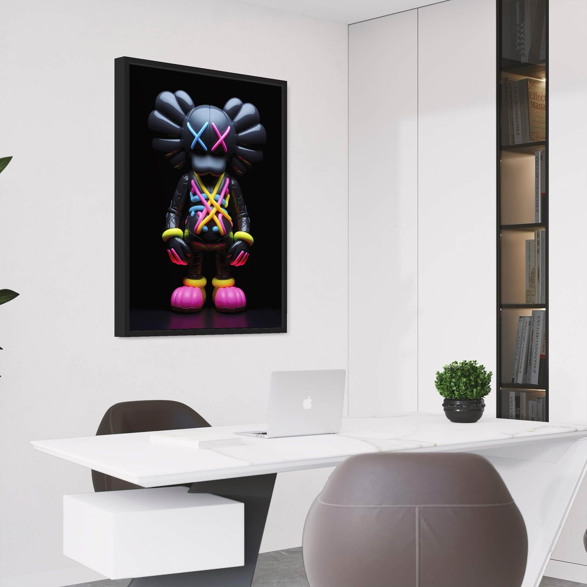 Neon KAWS №10 Canvas Print