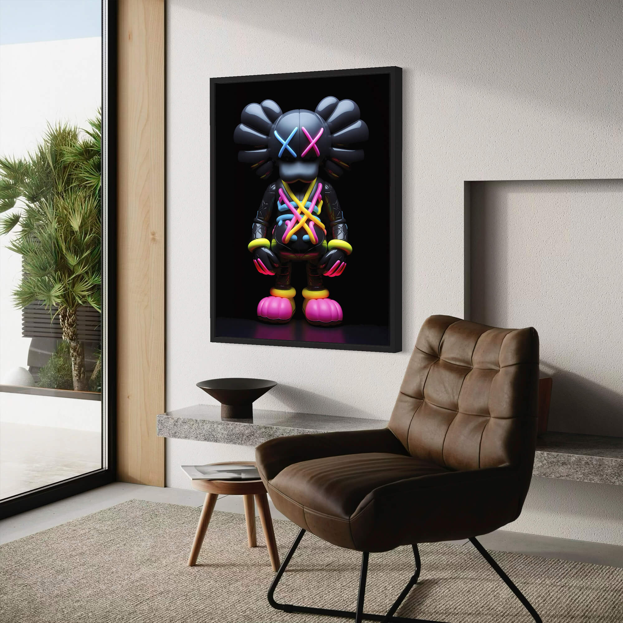 Neon KAWS №10 Canvas Print