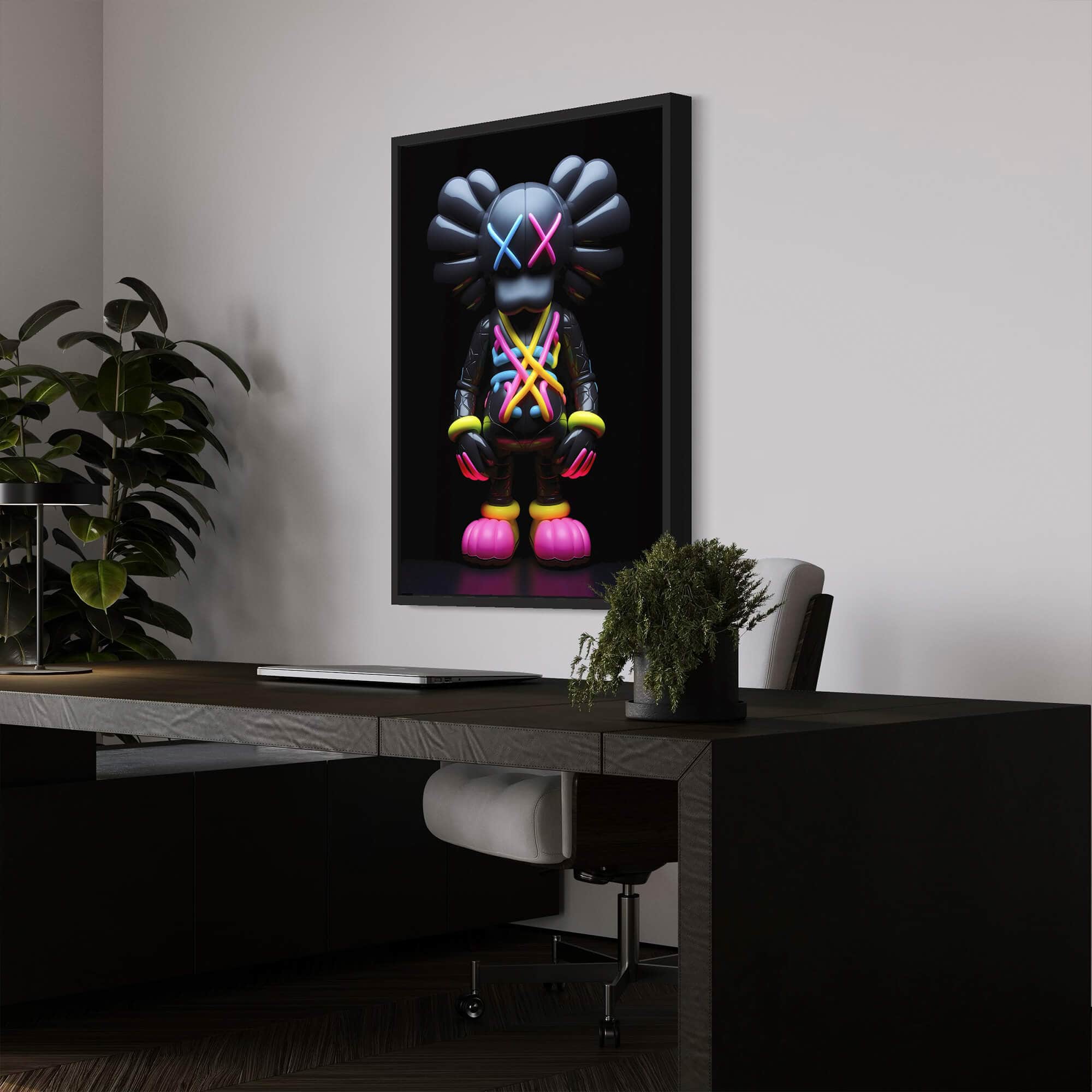 Neon KAWS №10 Canvas Print