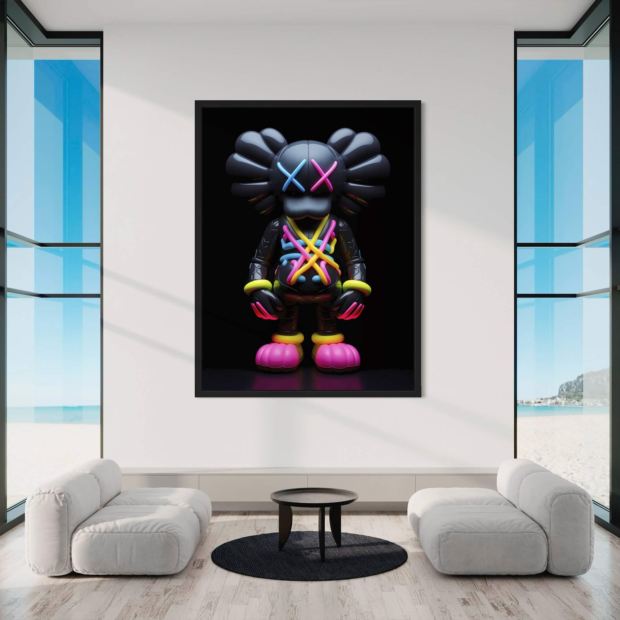 Neon KAWS №10 Canvas Print