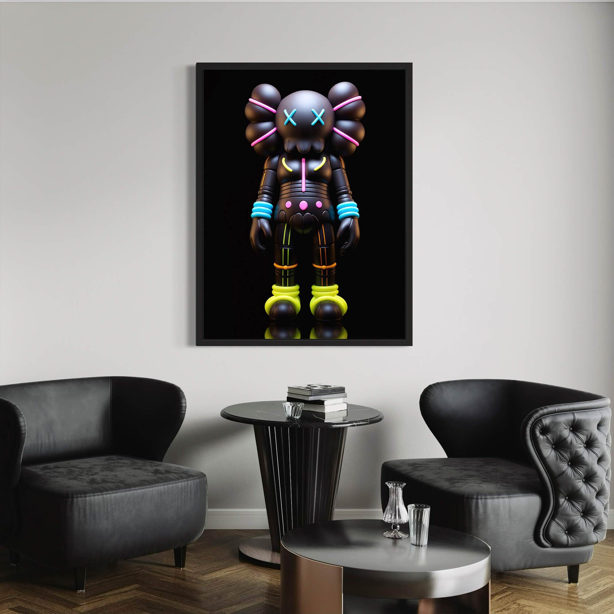 Neon KAWS №11 Canvas Print