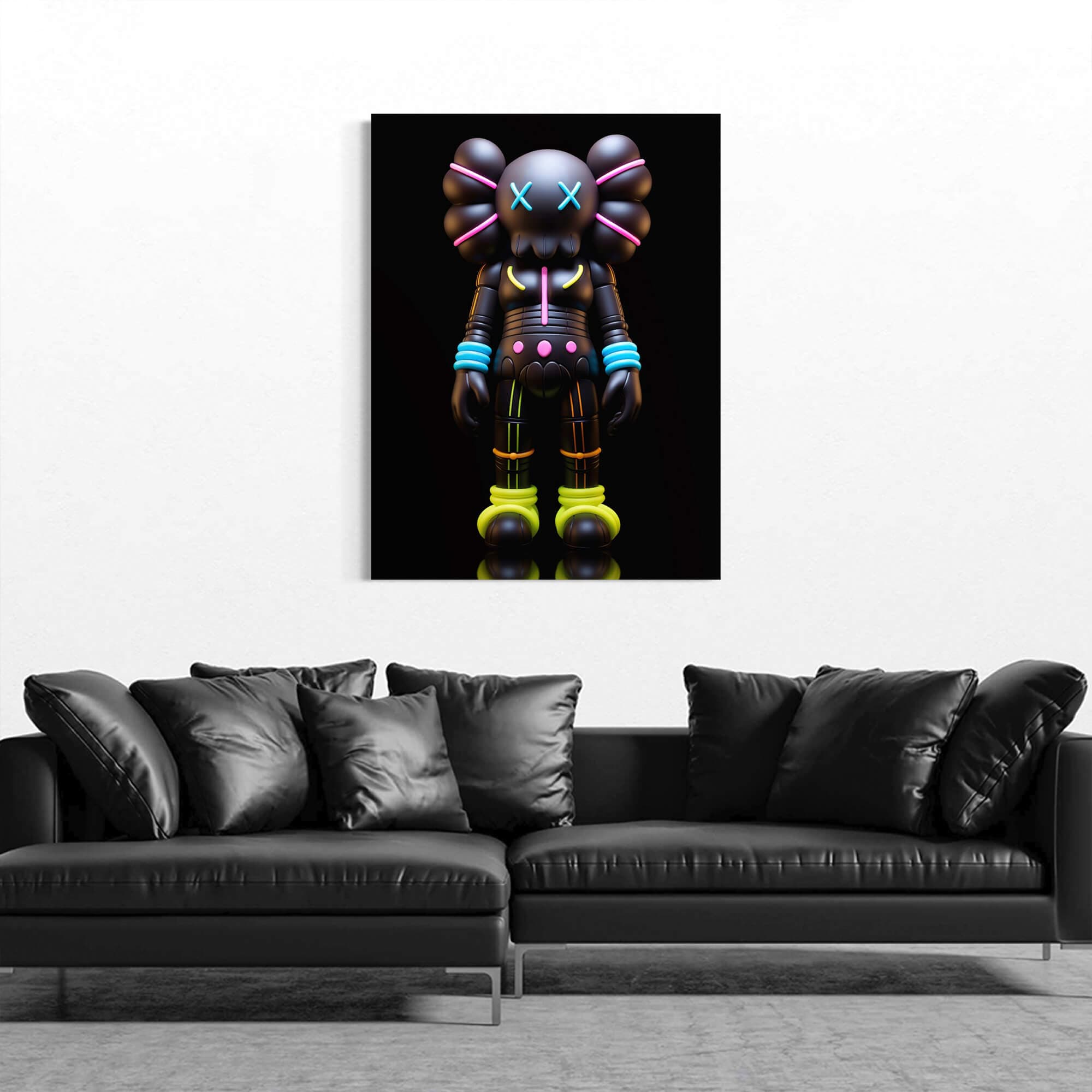 Neon KAWS №11 Canvas Print