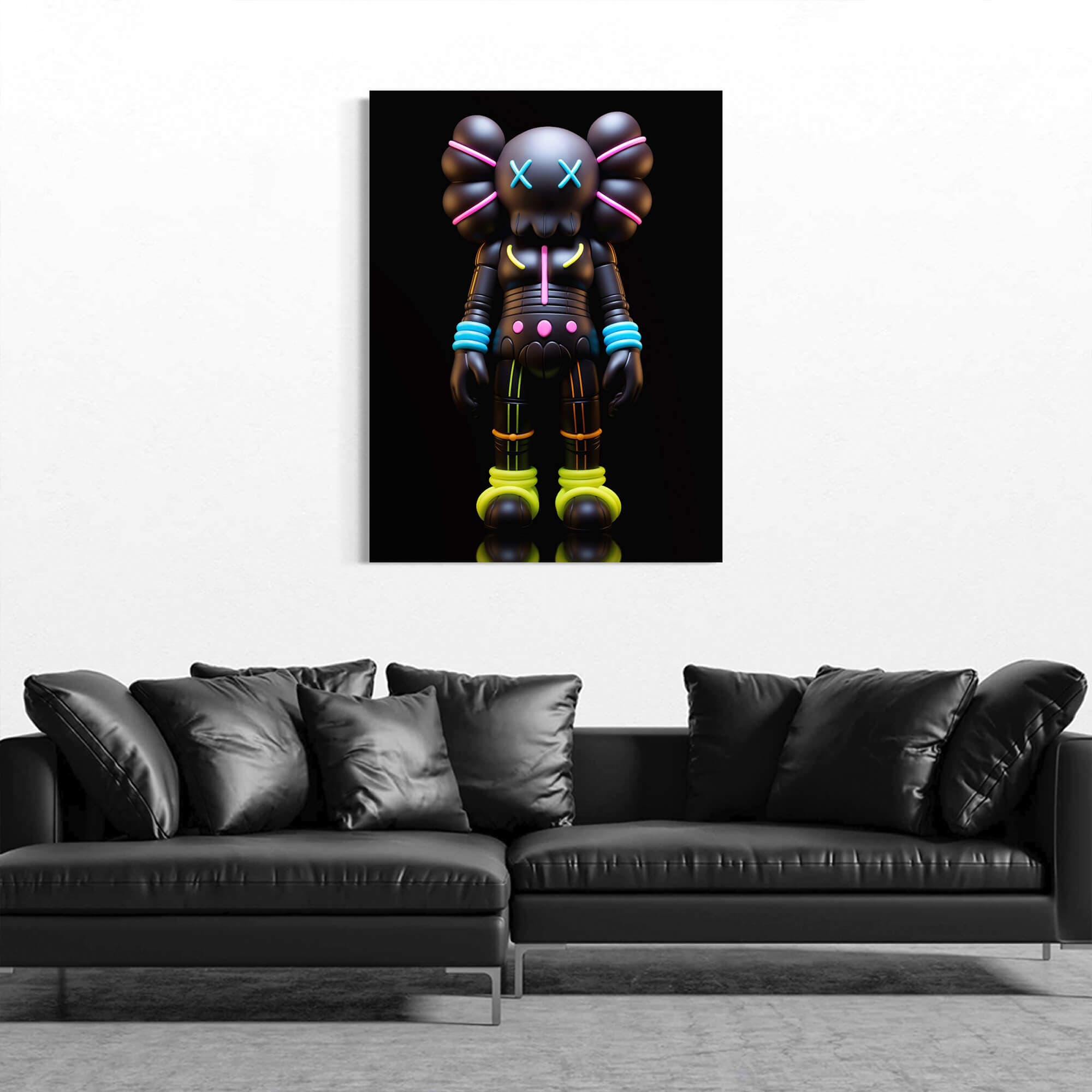 Neon KAWS №11 Canvas Print