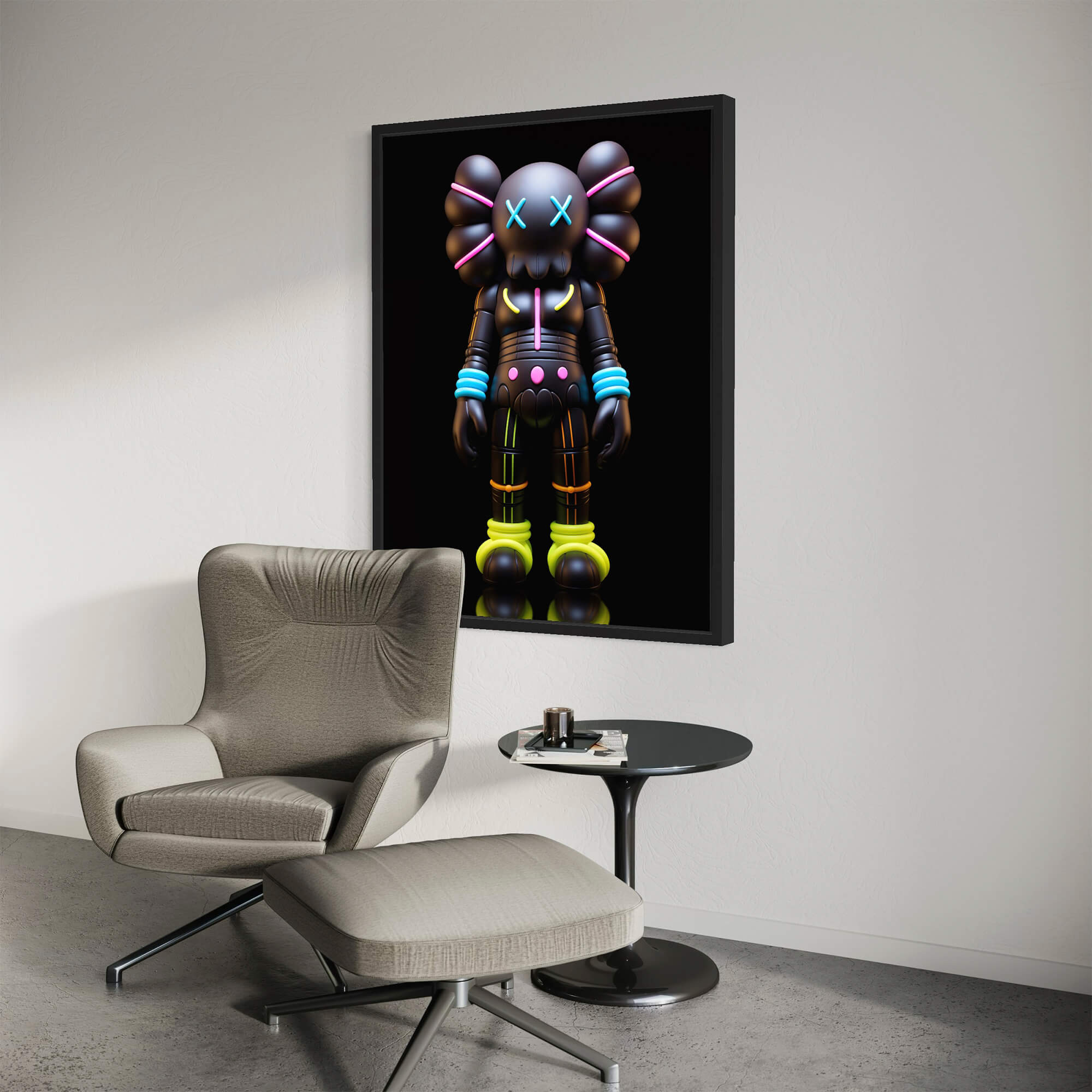 Neon KAWS №11 Canvas Print