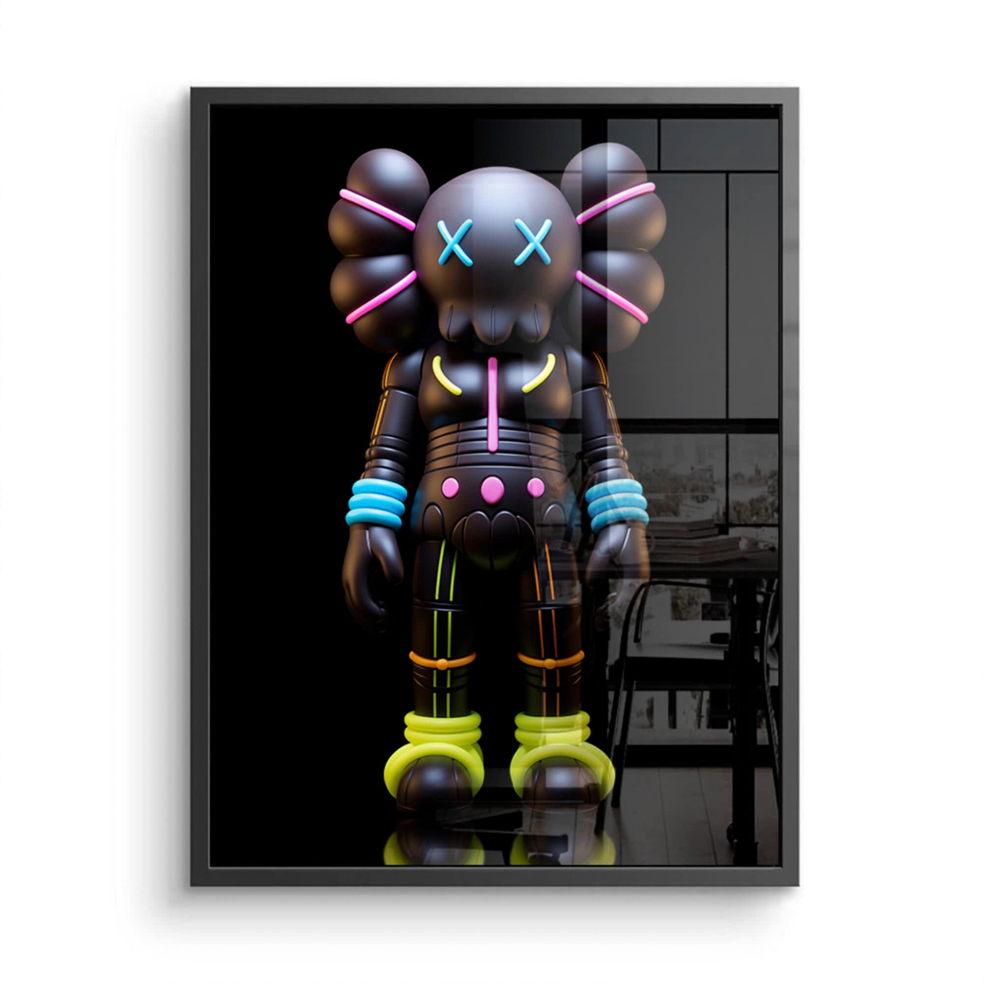 Neon KAWS №11 Canvas Print